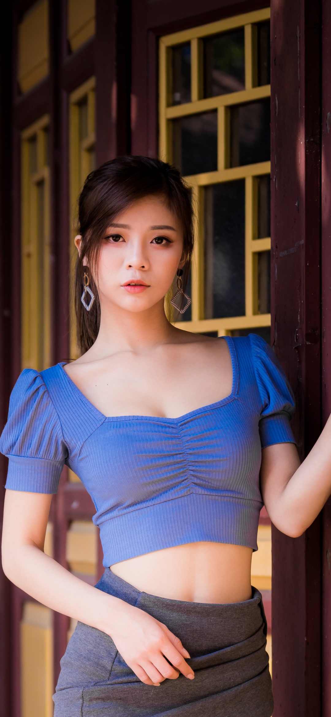 Women Model, Black Hair, Asian, 1080x2340, Phone HD Wallpaper