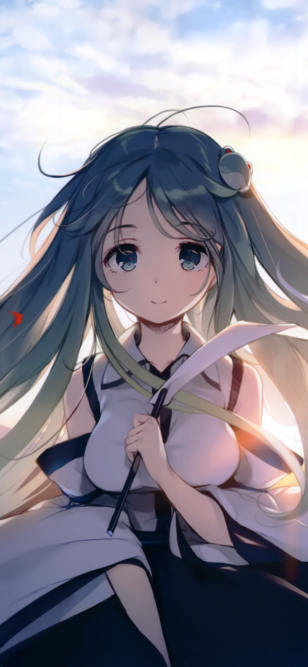 Anime Touhou, Sanae Kochiya, 1080x2340, Phone HD Wallpaper