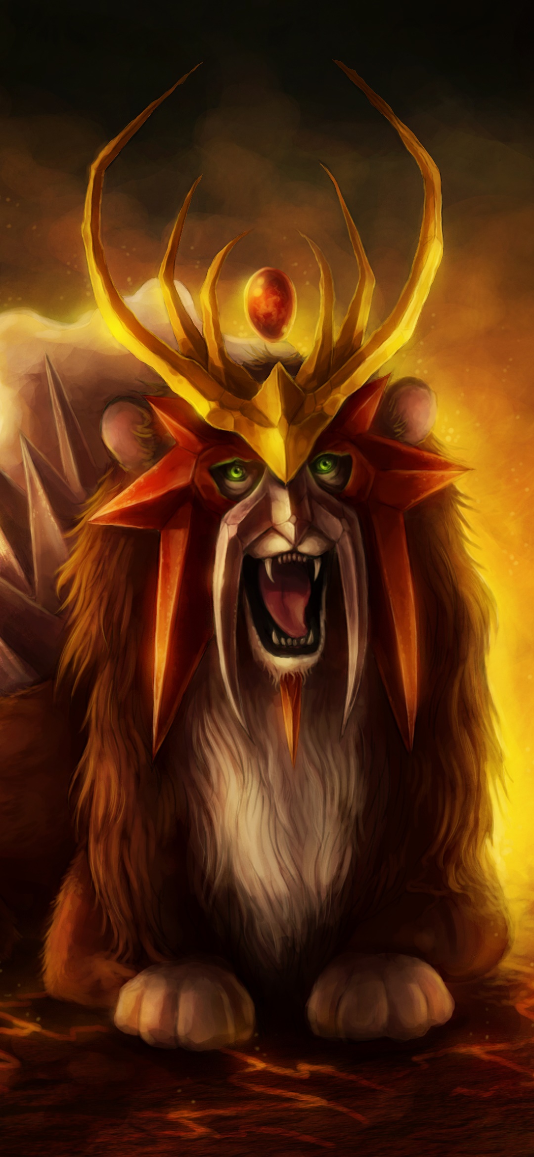 Anime Pokémon, Legendary Pokémon, Entei (Pokémon), 1080x2340, Phone HD Wallpaper