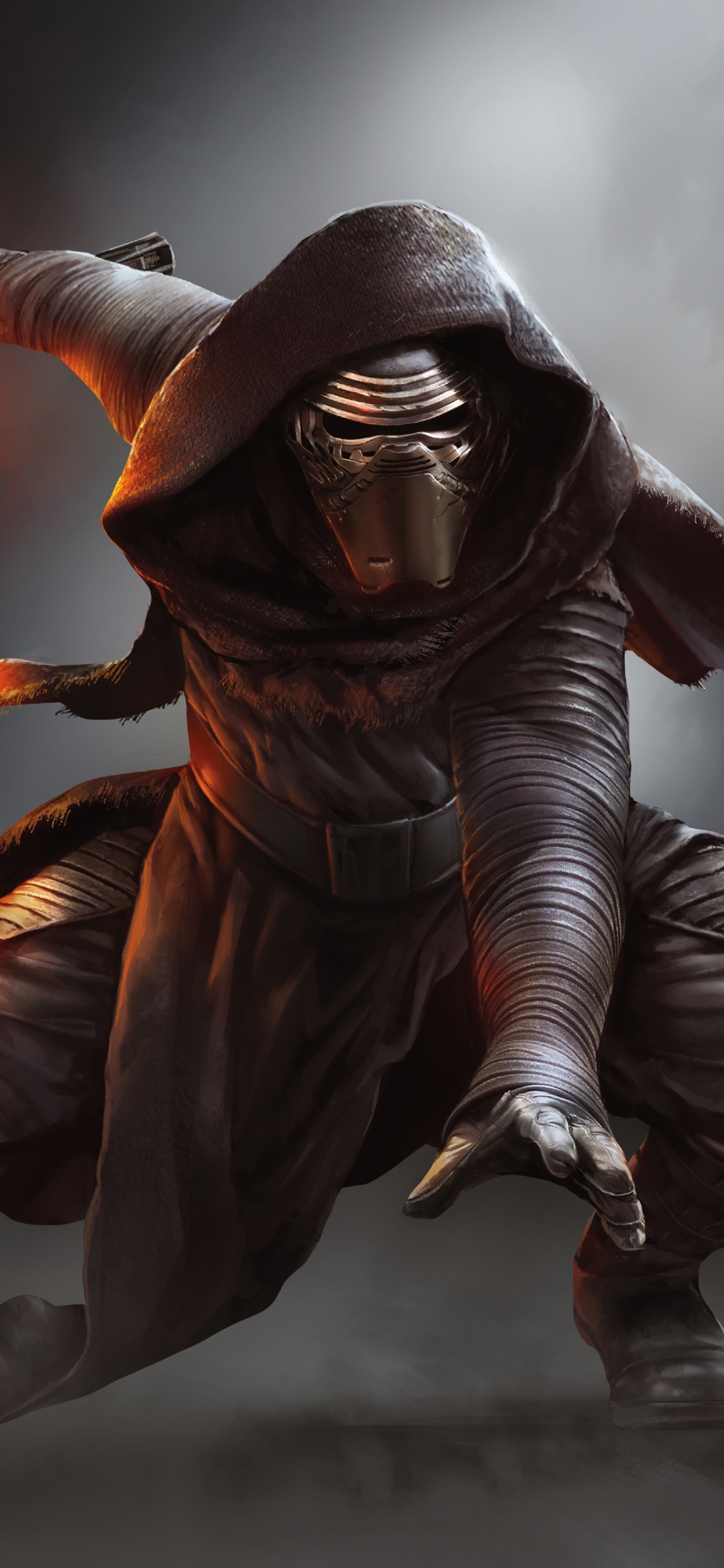 Movie Star Wars Episode VII: The Force Awakens, Mask, Kylo Ren, Hood, Sith (Star Wars), Star Wars, 1080x2340, Phone HD Wallpaper