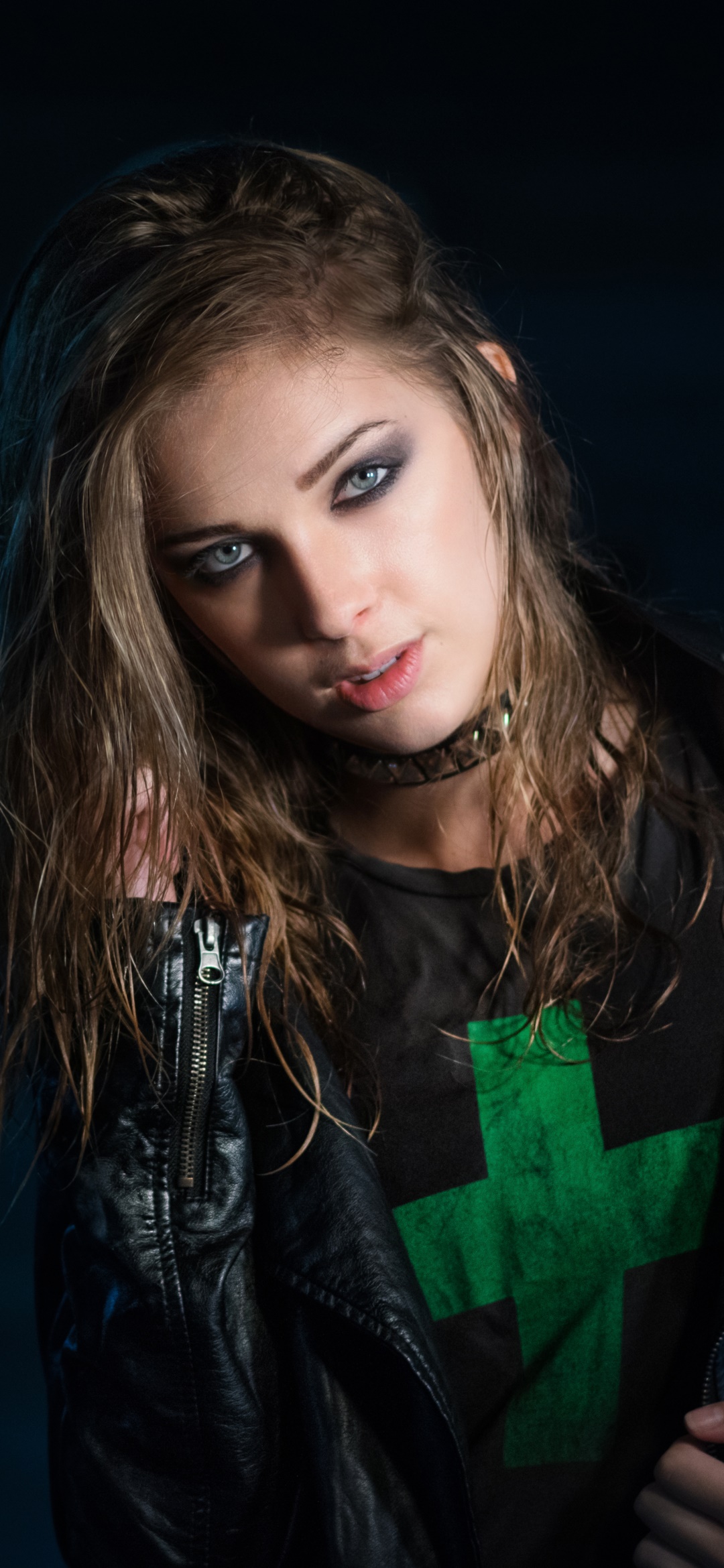 Women Model, Brunette, Blue Eyes, Elizabeth Deitz, 1080x2340, Phone HD Wallpaper