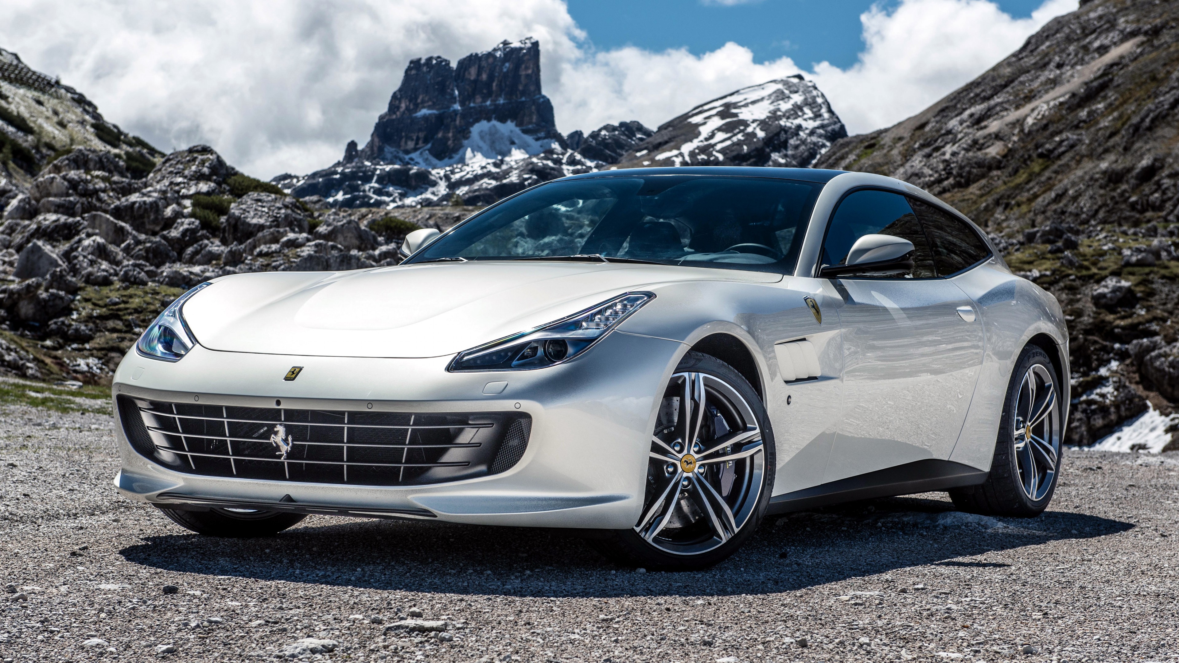 Ferrari GTC4 Lusso, supercar, white, HD Wallpaper