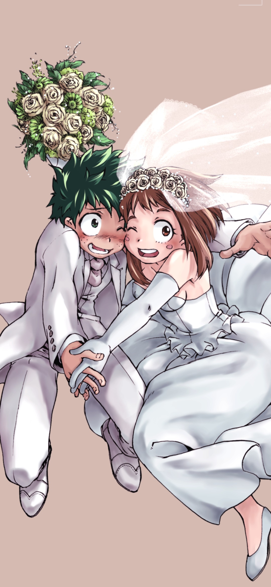 Anime My Hero Academia, Ochaco Uraraka, Izuku Midoriya, 1080x2340, Phone HD Wallpaper