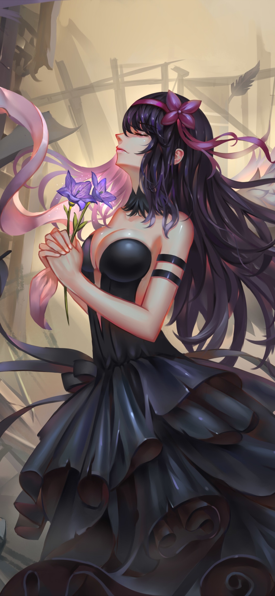Anime Puella Magi Madoka Magica, Homura Akemi, 1080x2340, Phone HD Wallpaper