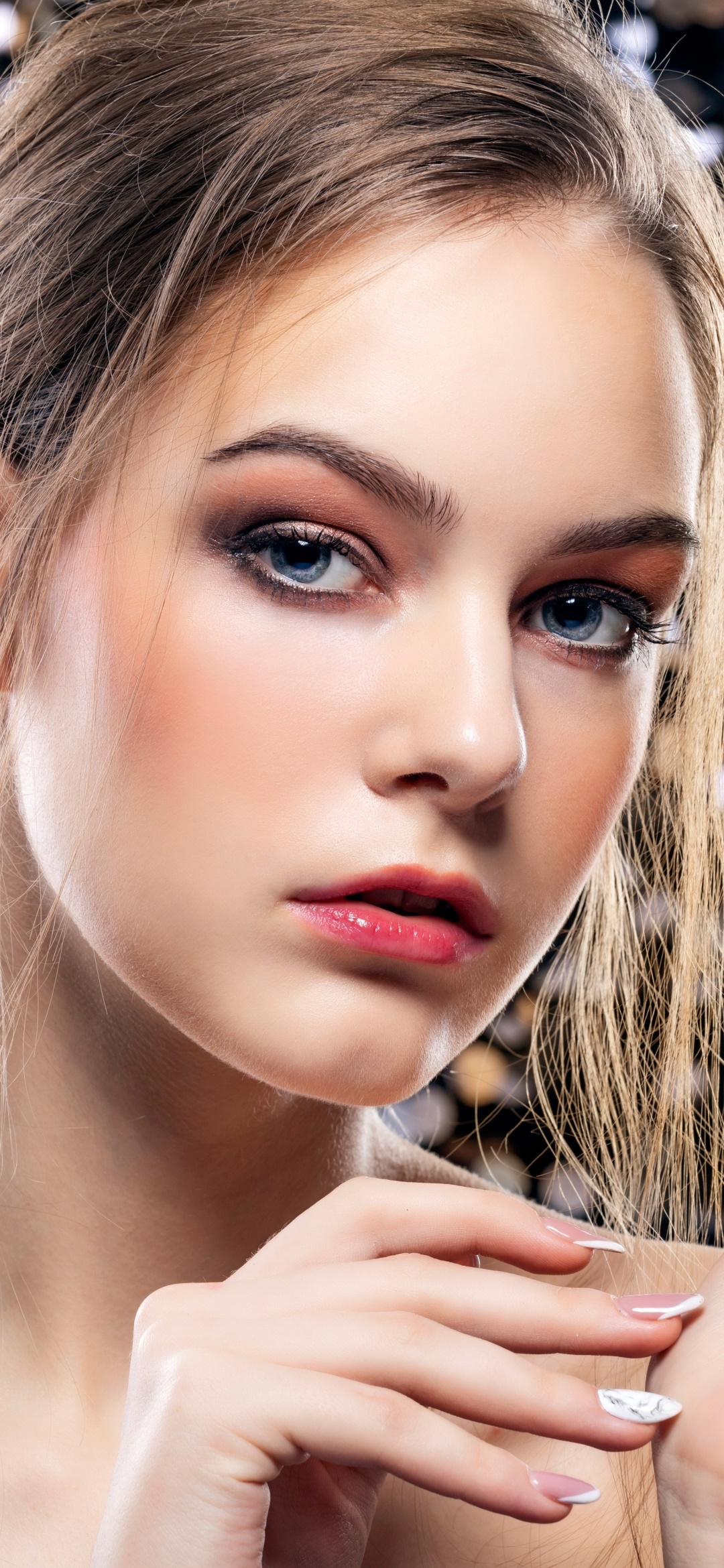 Women Model, Face, Blonde, Blue Eyes, 1080x2340, Phone HD Wallpaper