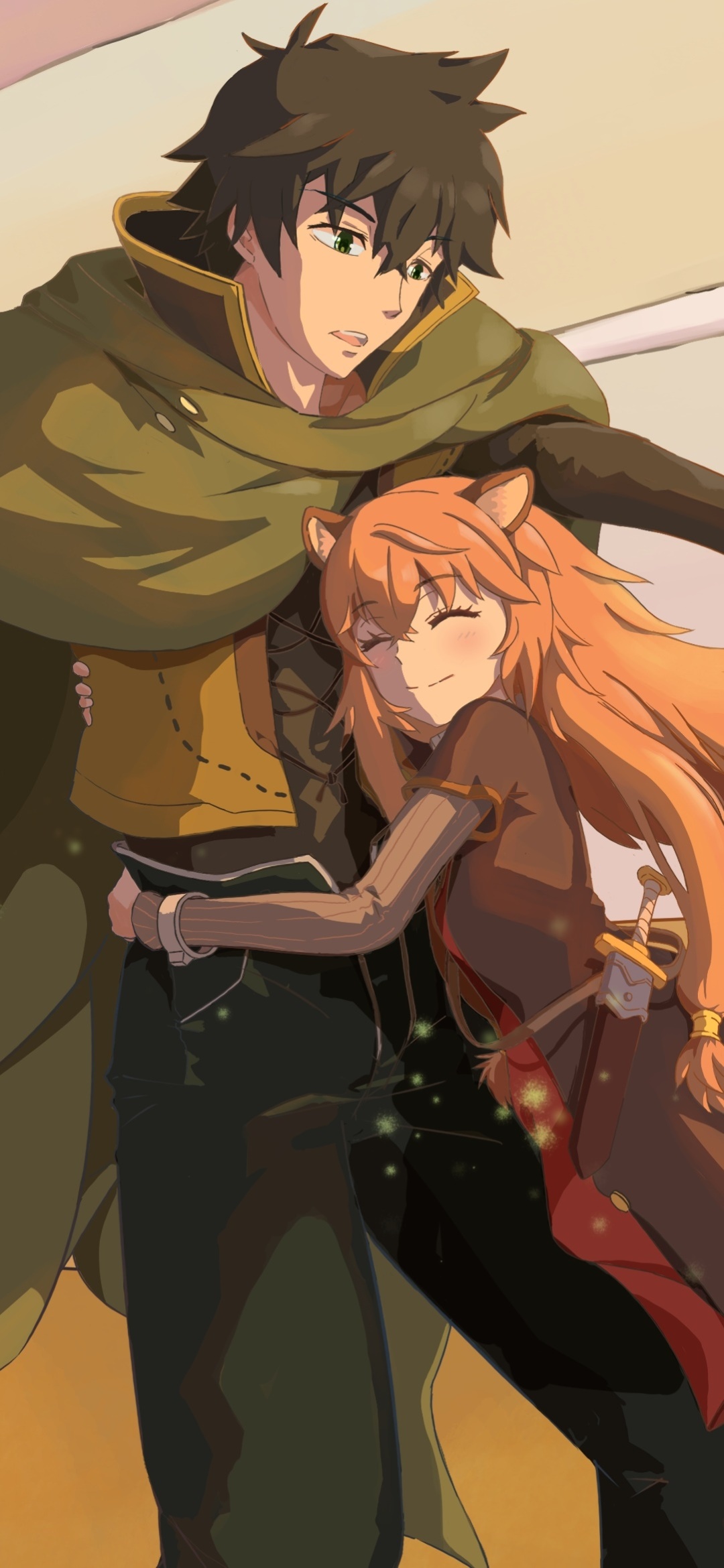 Anime The Rising of the Shield Hero, Raphtalia (The Rising Of The Shield Hero), Brown Hair, Naofumi Iwatani, 1080x2340, Phone HD Wallpaper