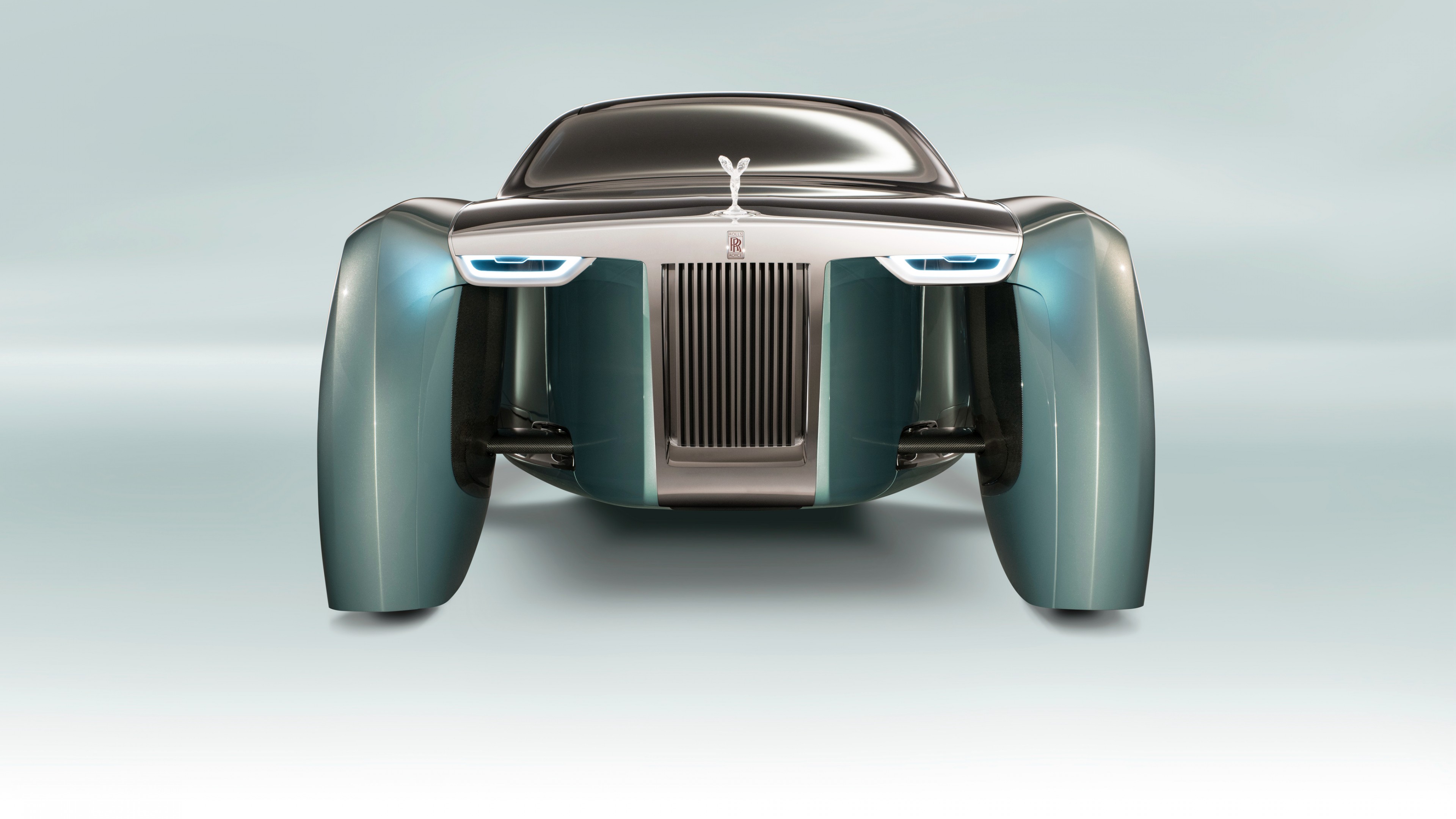 Rolls-Royce Vision Next 100, future cars, futurism, silver, HD Wallpaper