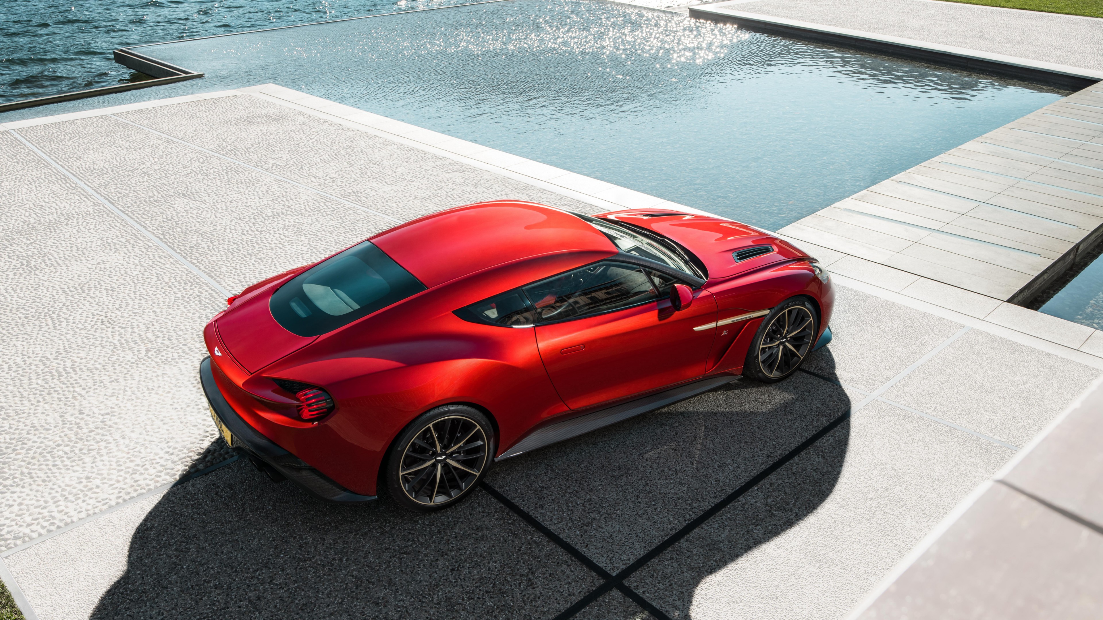Aston Martin Zagato, red, supercar, Zagato, HD Wallpaper