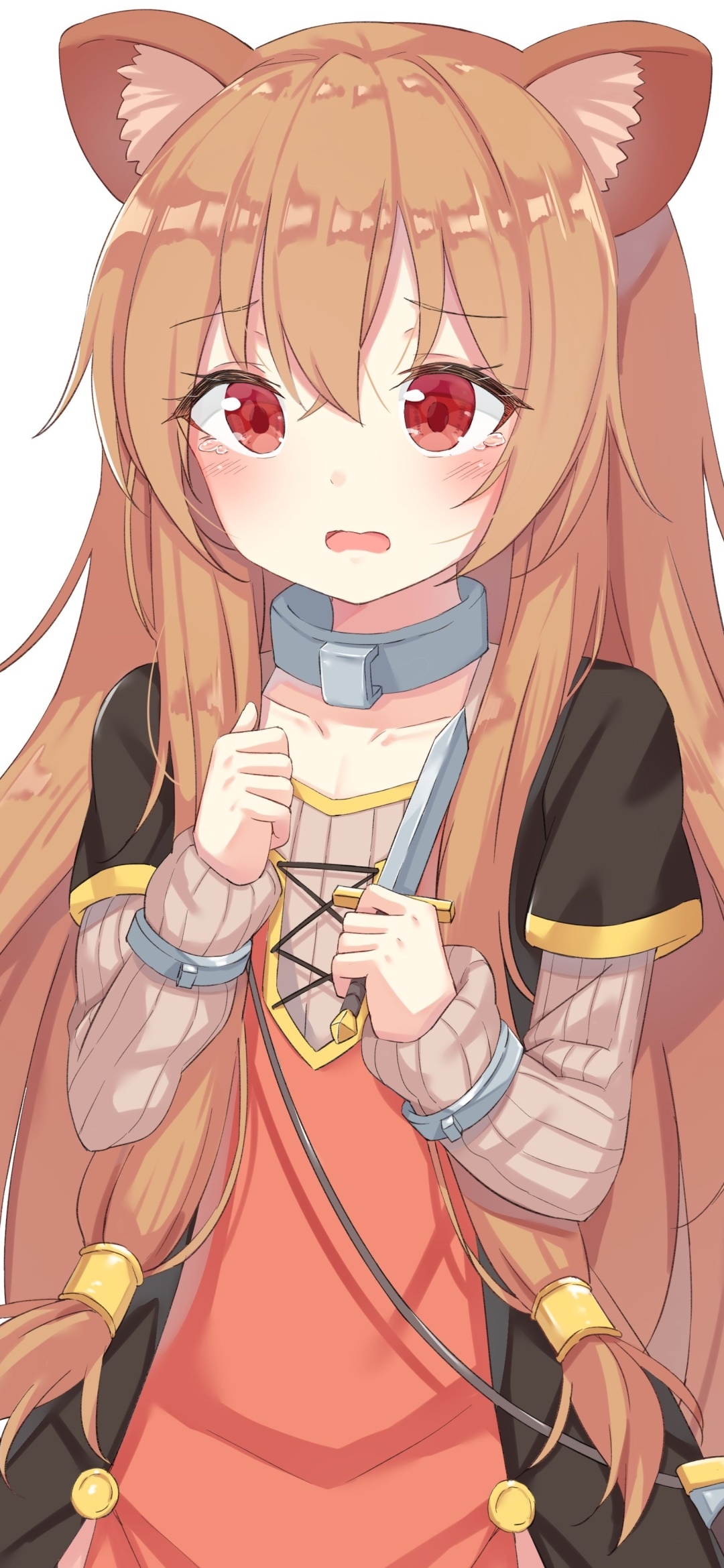 Anime The Rising of the Shield Hero, Raphtalia (The Rising Of The Shield Hero), Red Eyes, Brown Hair, 1080x2340, Phone HD Wallpaper