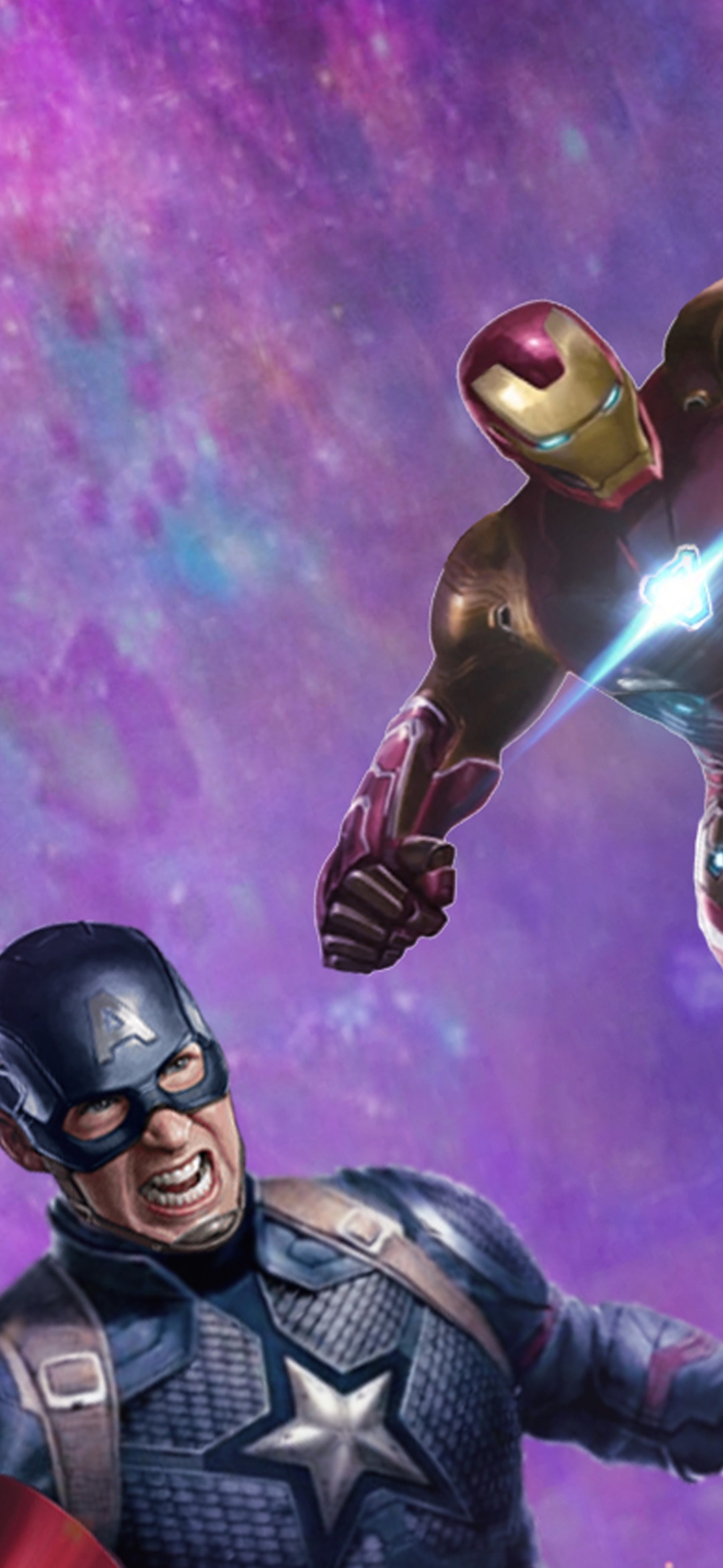 Movie Avengers Endgame, Captain America, Iron Man, 1080x2340, Phone HD Wallpaper