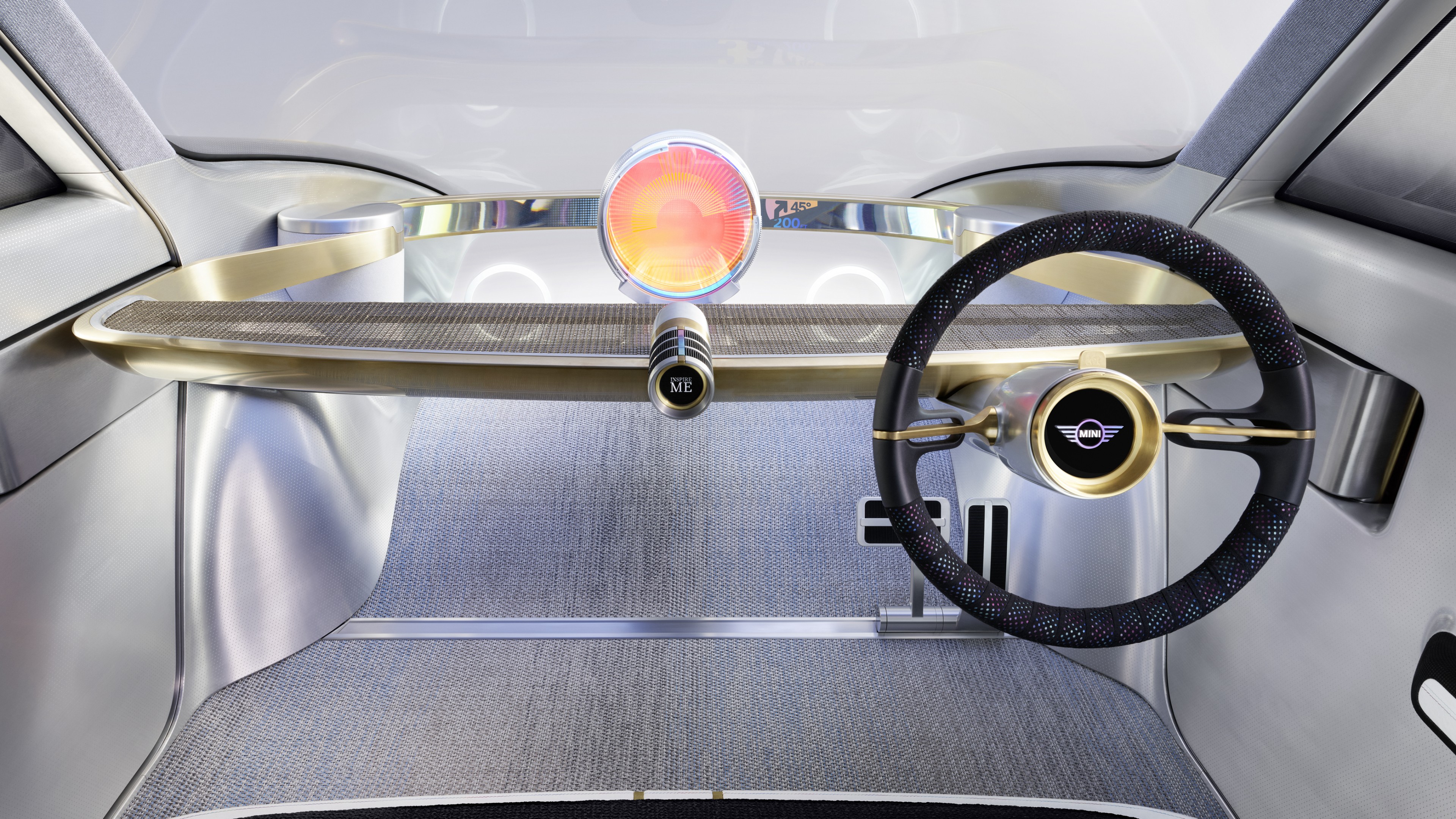 Mini Vision Next 100, future cars, futurism, interior, HD Wallpaper