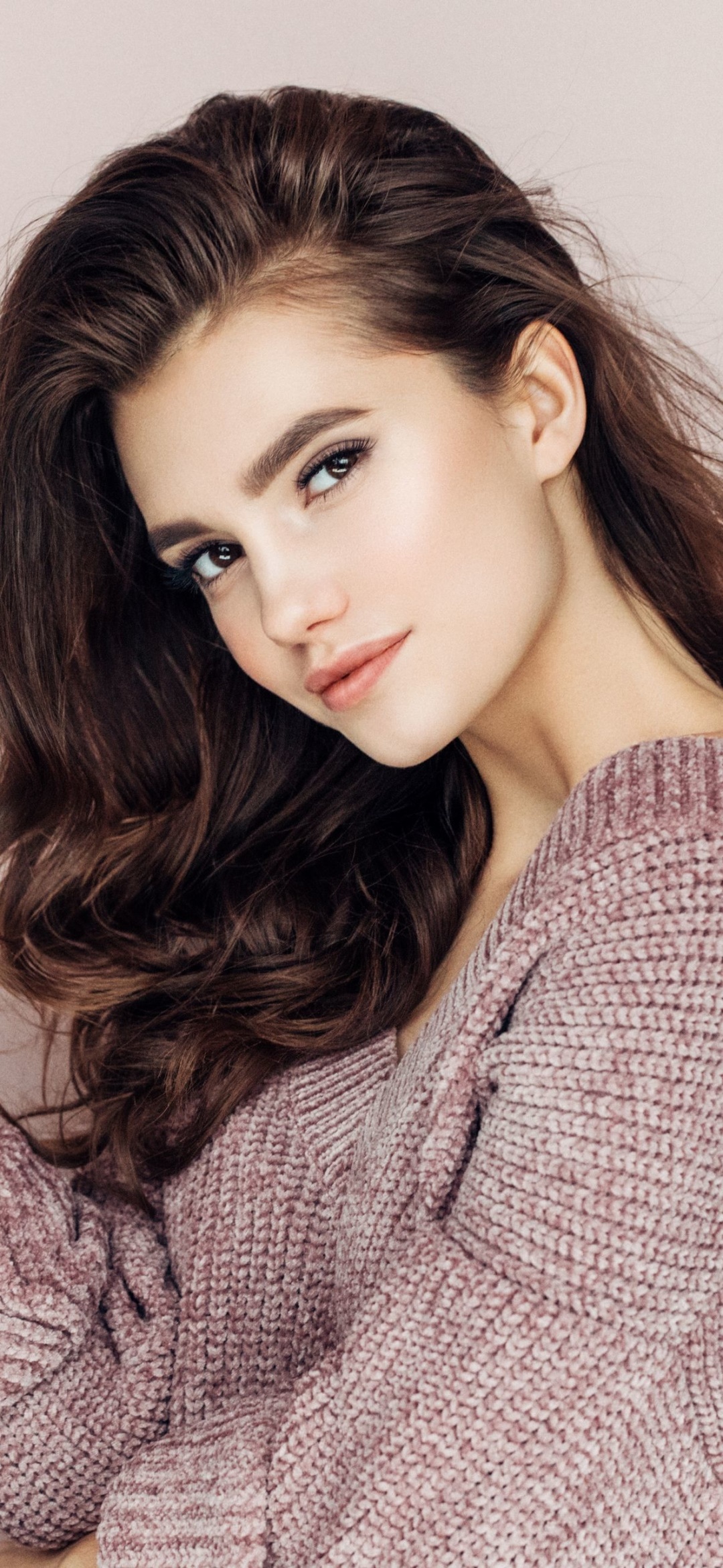 Women Model, Long Hair, Brown Eyes, Brunette, 1080x2340, Phone HD Wallpaper