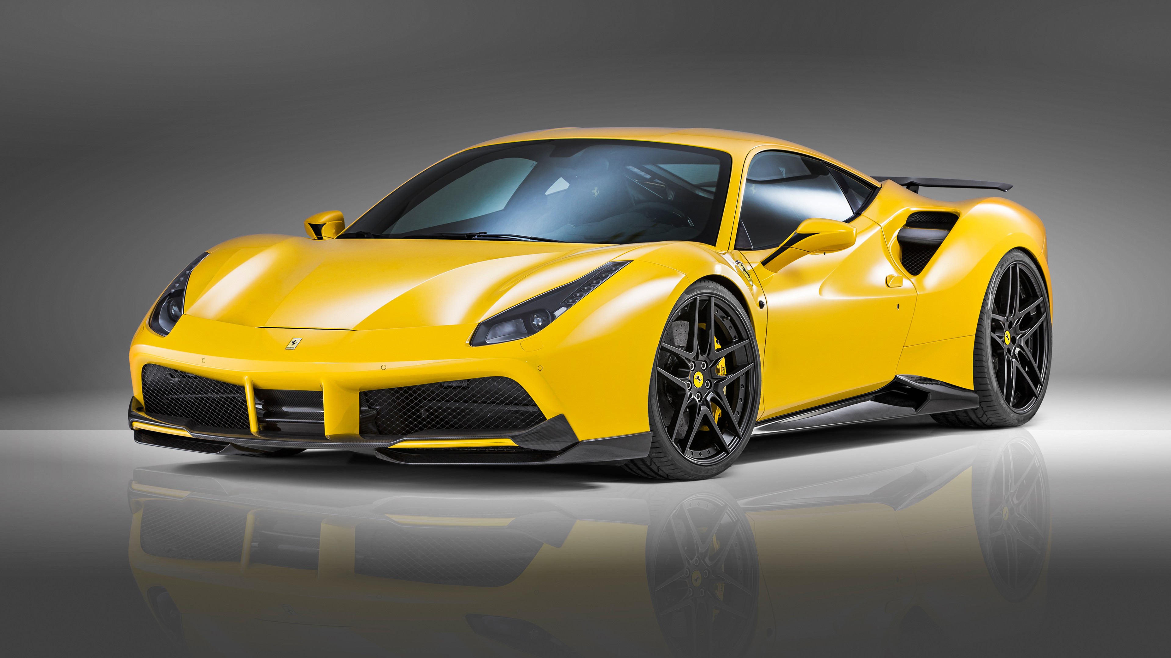 NOVITEC ROSSO Ferrari 488 gtb, supercar, yellow, speed, HD Wallpaper