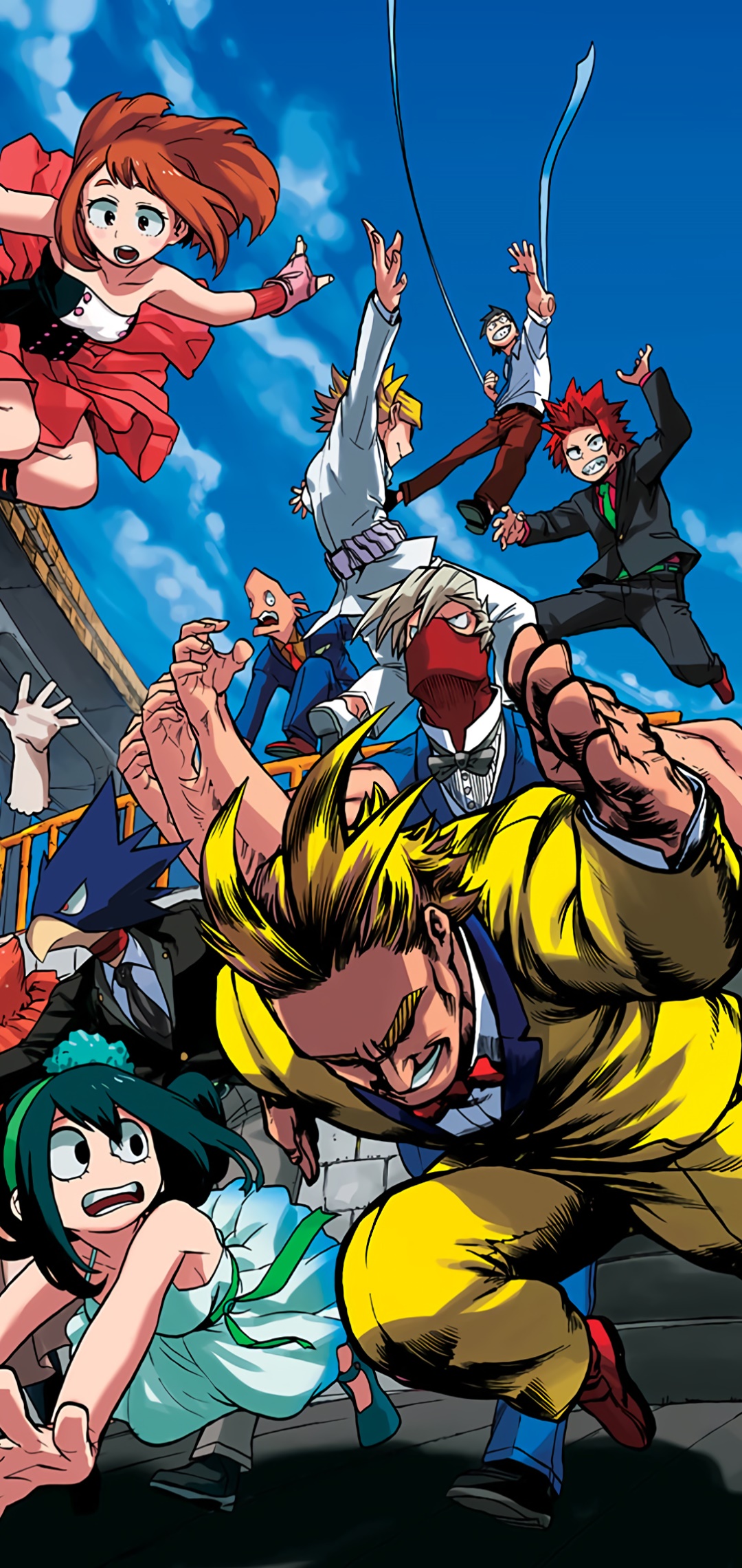Anime My Hero Academia, Eijiro Kirishima, Koji Koda, Hanta Sero, All Might, Fumikage Tokoyami, 1080x2280, Phone HD Wallpaper