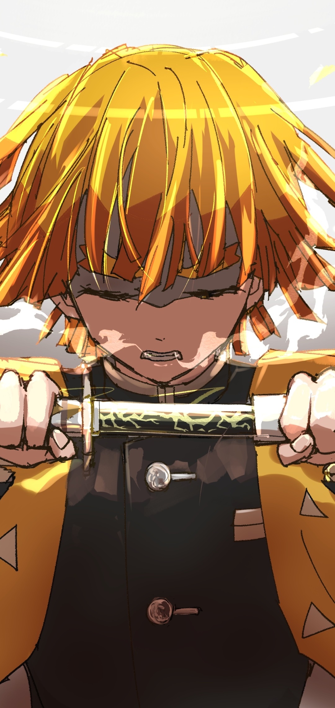 Anime Demon Slayer: Kimetsu no Yaiba, Zenitsu Agatsuma, 1080x2280, Phone HD Wallpaper