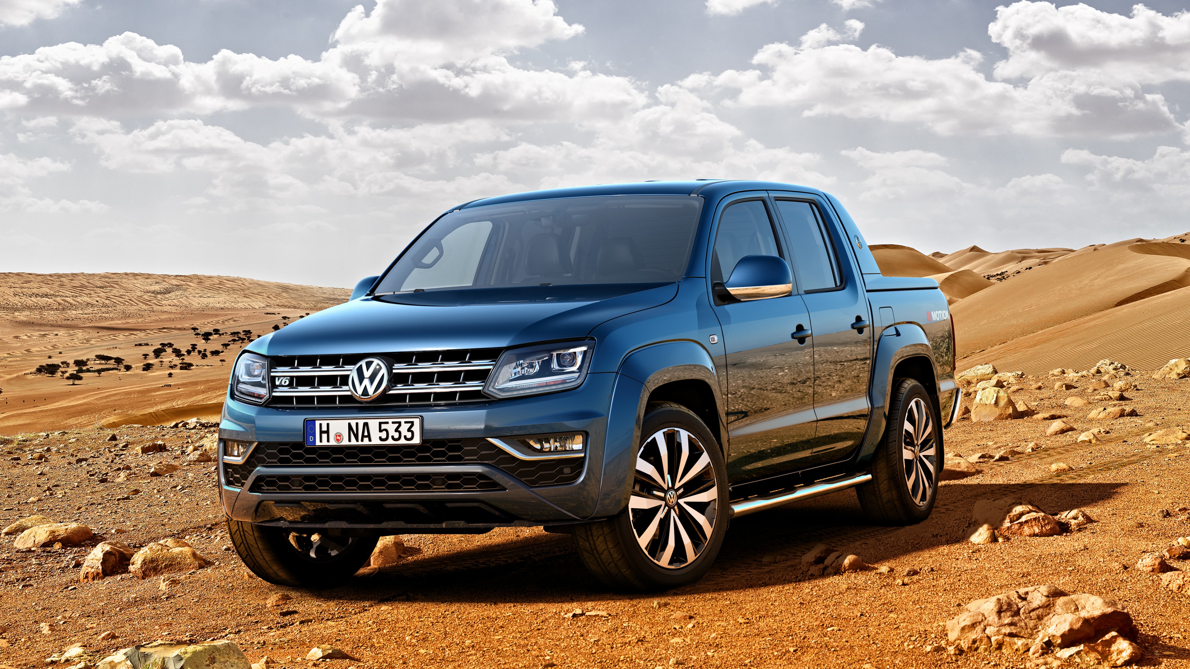 Volkswagen Amarok Double Cab Aventura, pick-up, blue, HD Wallpaper