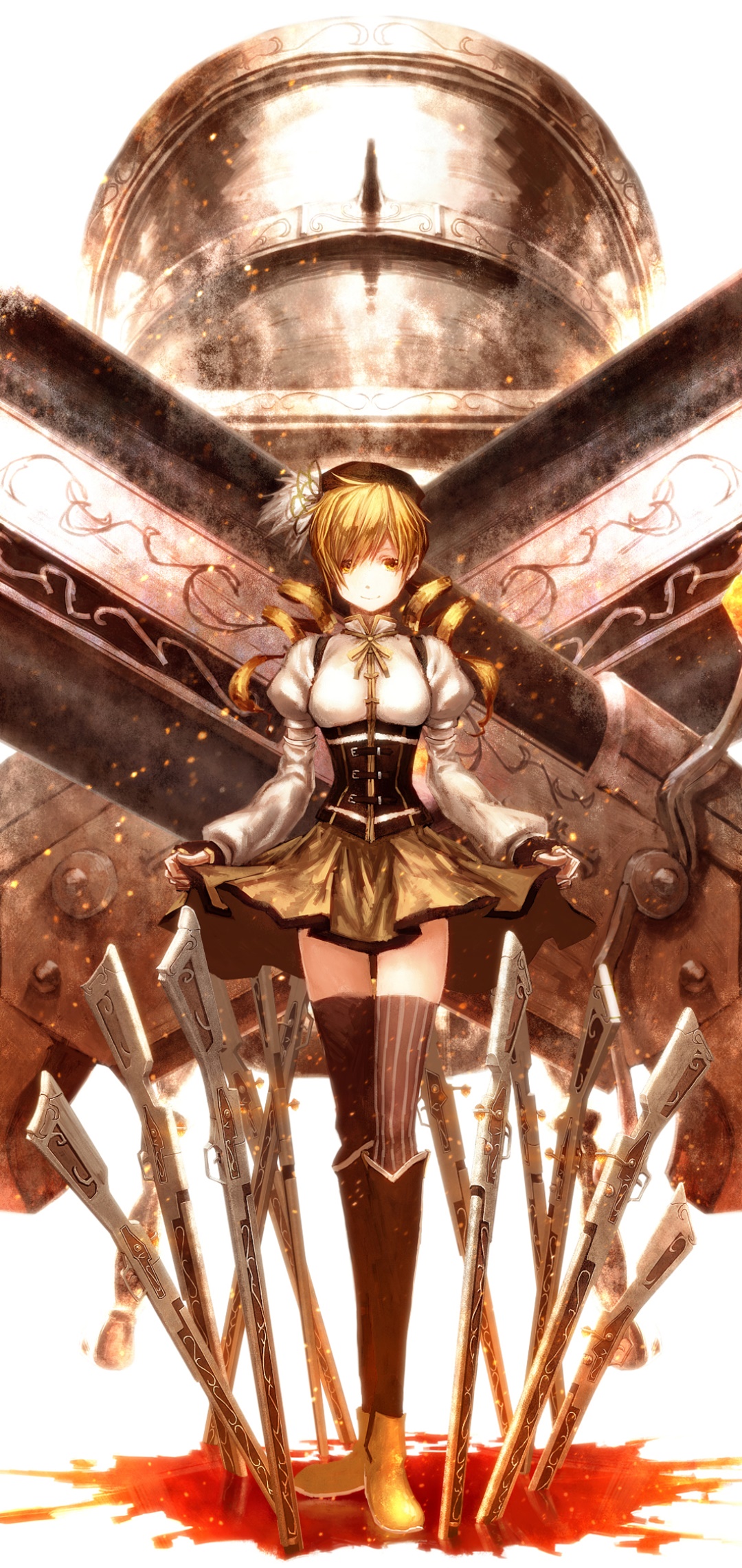 Anime Puella Magi Madoka Magica, Mami Tomoe, 1080x2280, Phone HD Wallpaper
