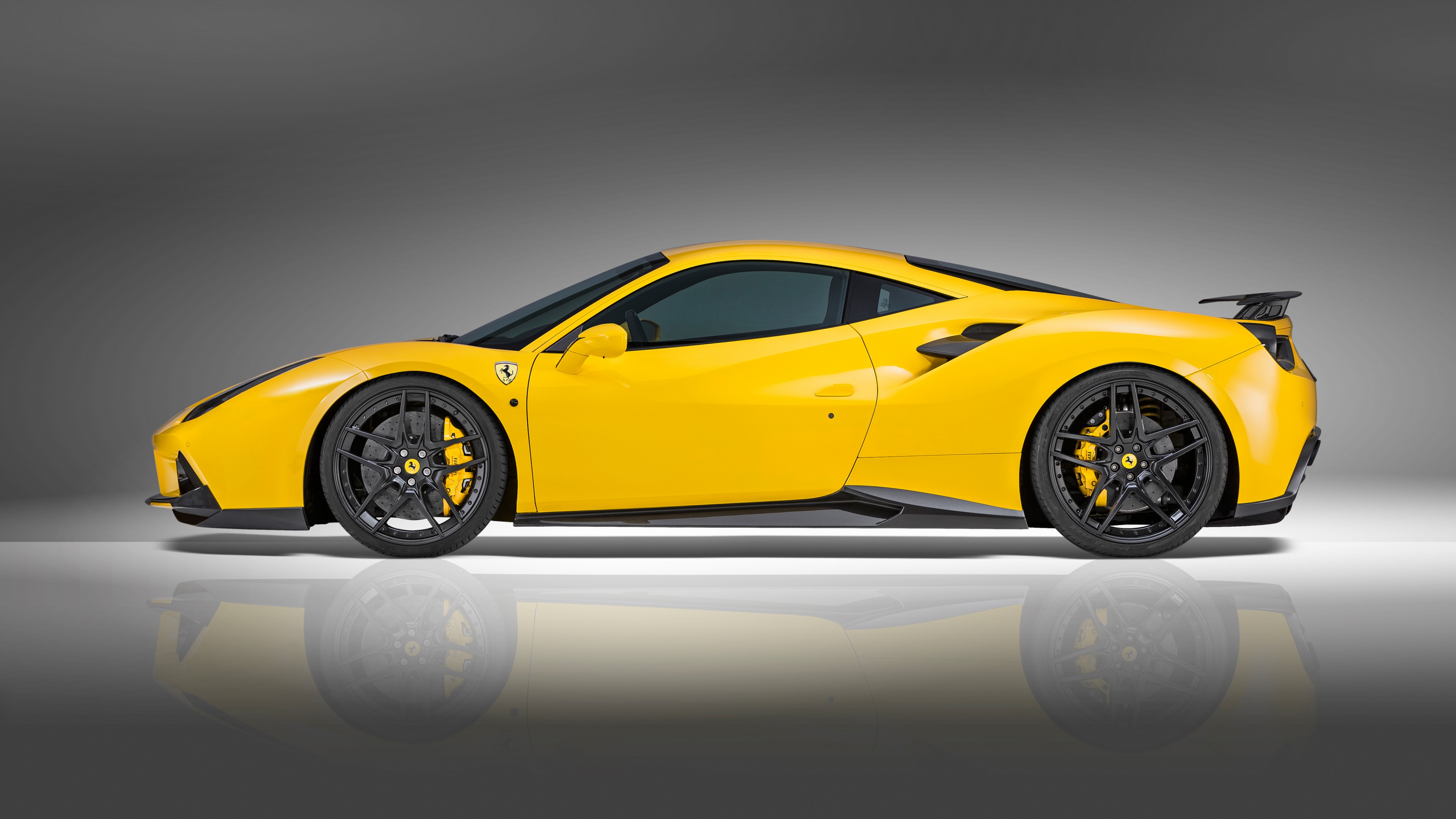 NOVITEC ROSSO Ferrari 488 gtb, supercar, yellow, speed, HD Wallpaper