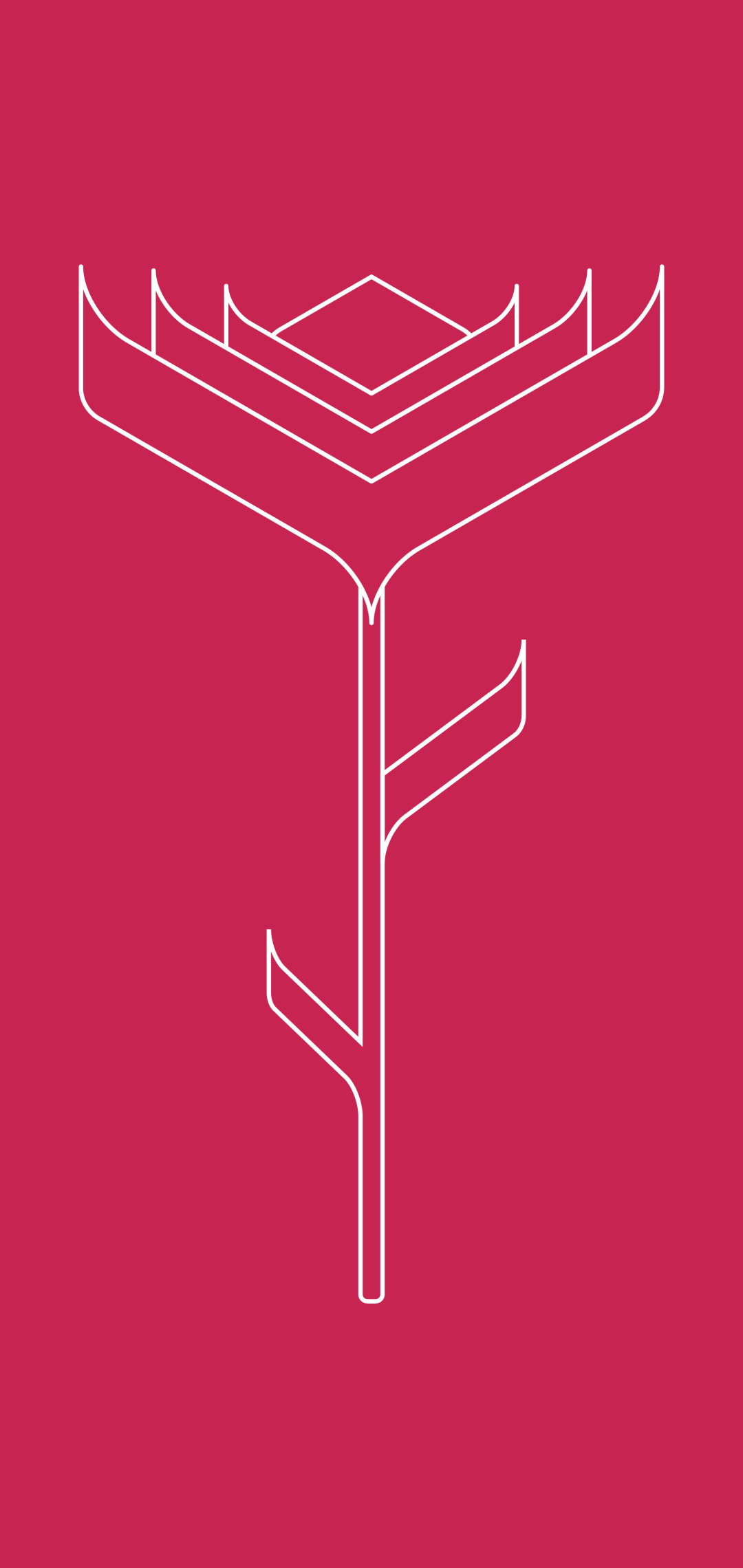 Artistic Minimalist, Pink, Rose, 1080x2280, Phone HD Wallpaper