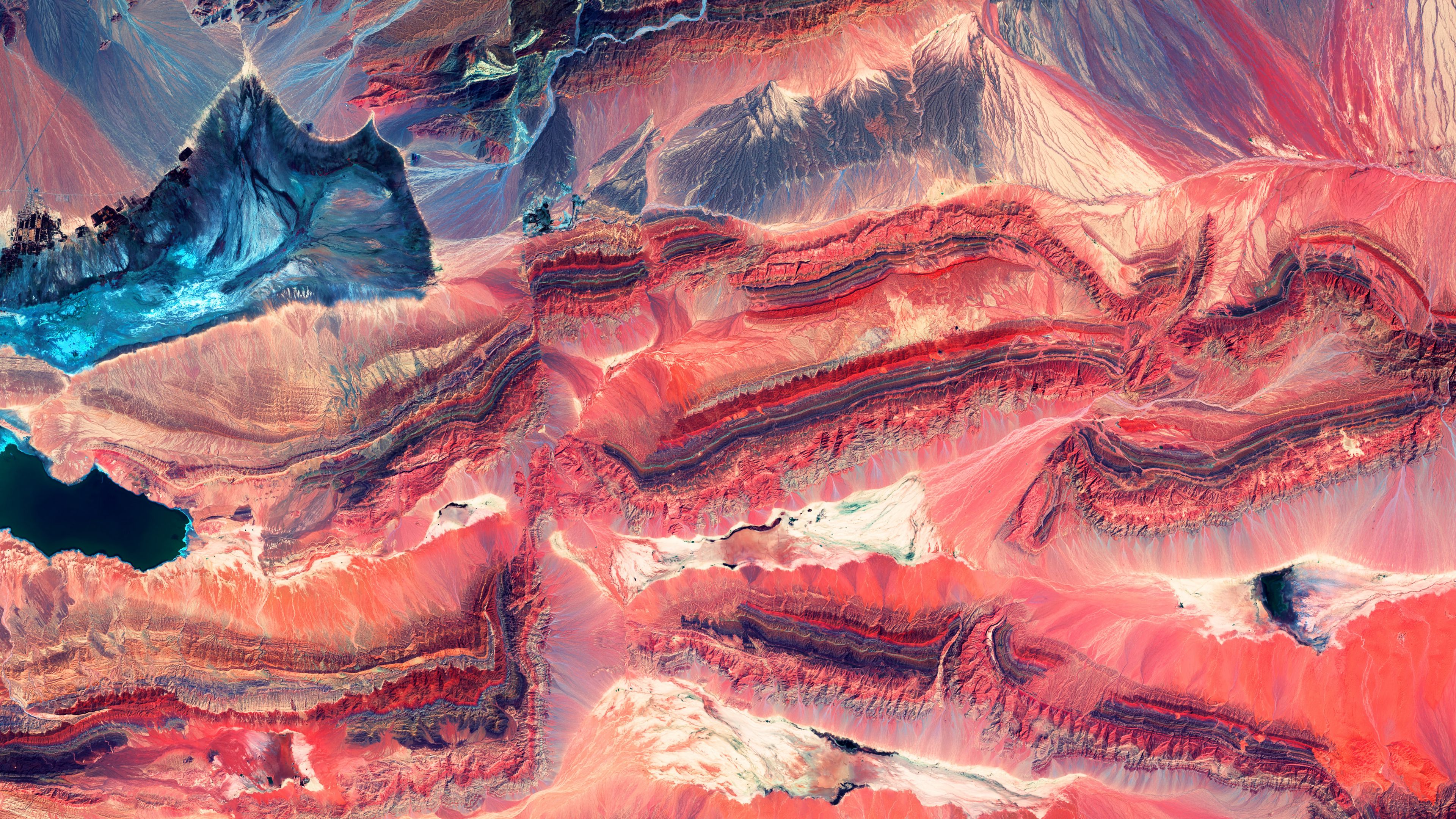 abstraction, relief, stains, pattern, 4k, HD Wallpaper