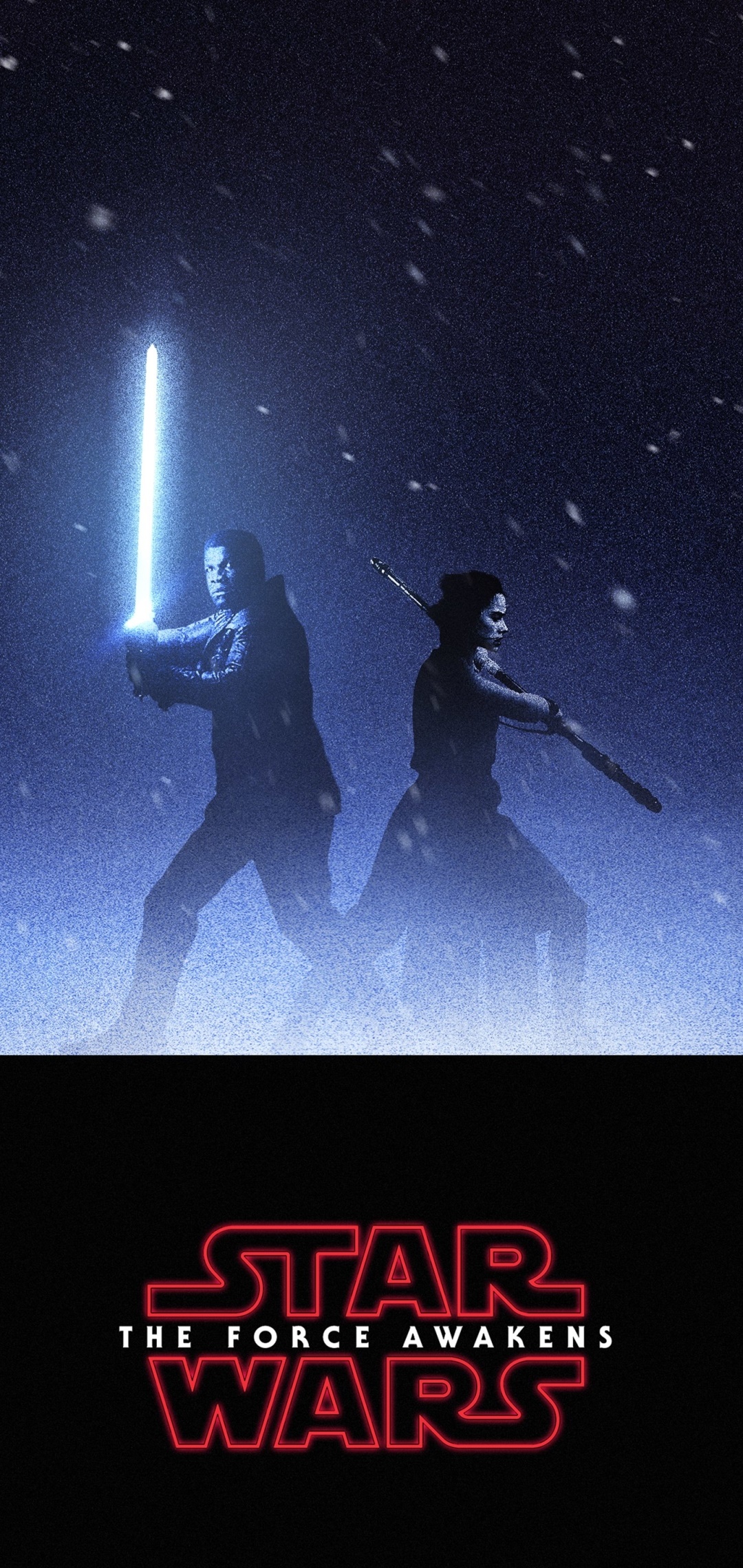 Movie Star Wars Episode VII: The Force Awakens, Star Wars, Finn (Star Wars), Lightsaber, Rey (Star Wars), 1080x2280, Phone HD Wallpaper