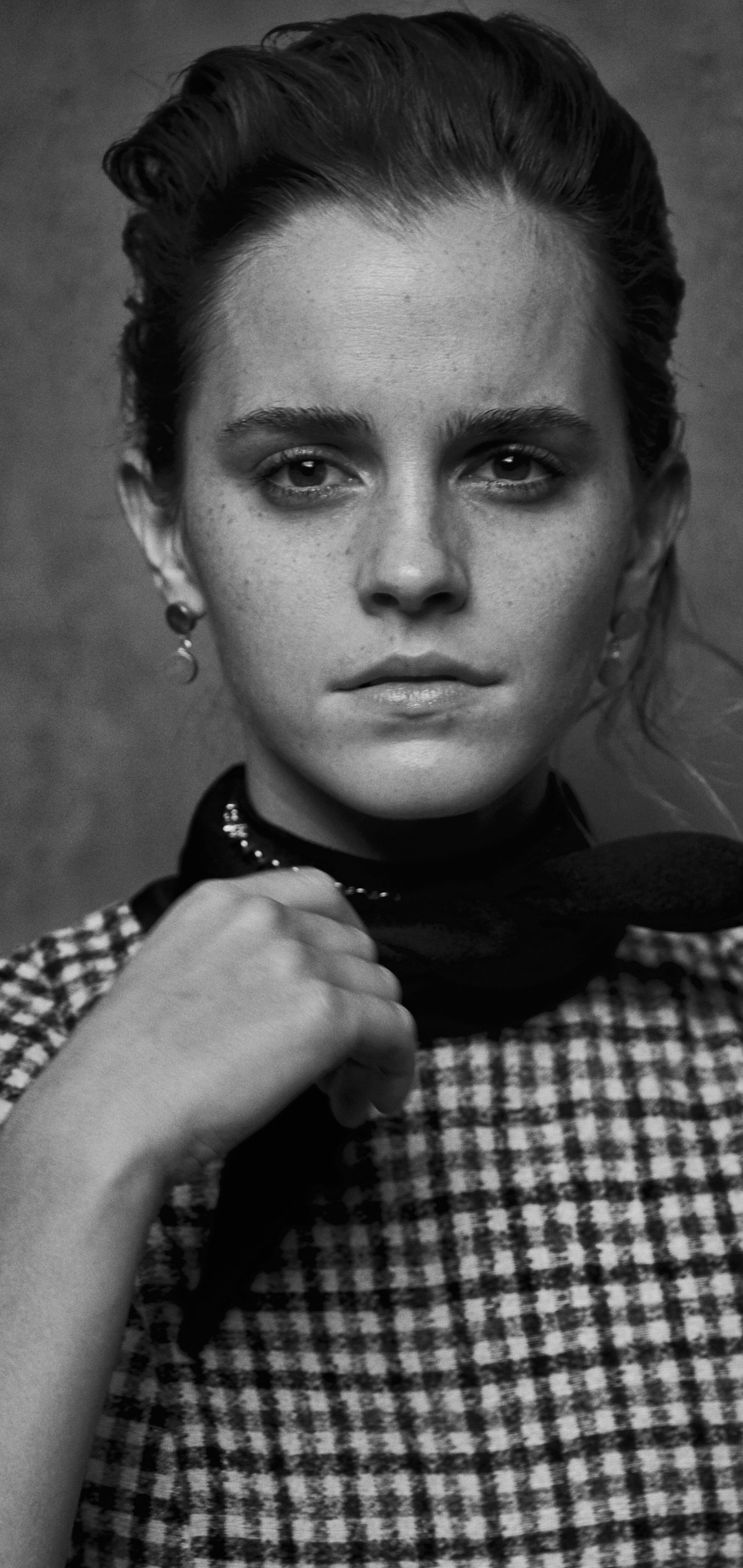Celebrity Emma Watson, Actress, English, Black and White, 1080x2280, Phone HD Wallpaper