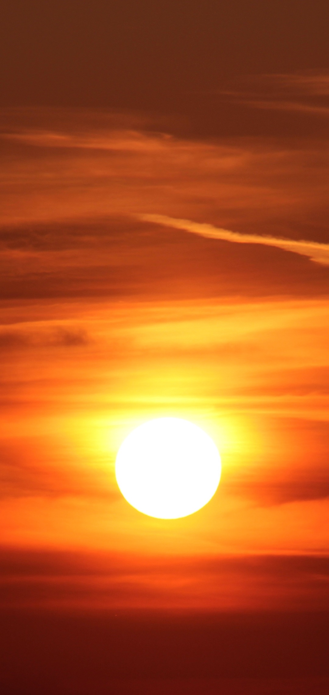 Earth Sunset, Evening, Nature, Sun, Orange (Color), Sky, 1080x2280, Phone HD Wallpaper