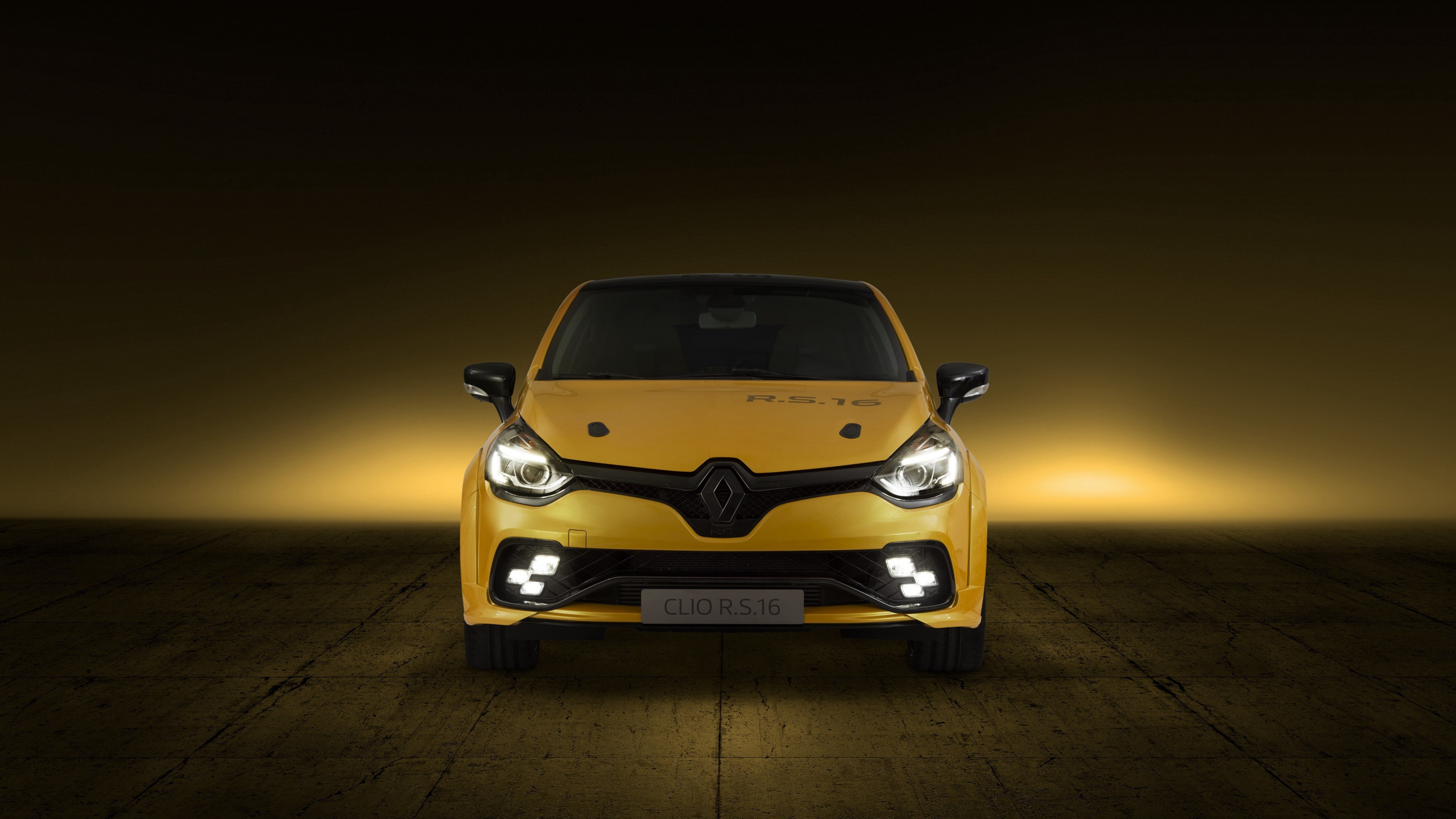 Renault Clio RS 16, yellow, Hot hatch, HD Wallpaper
