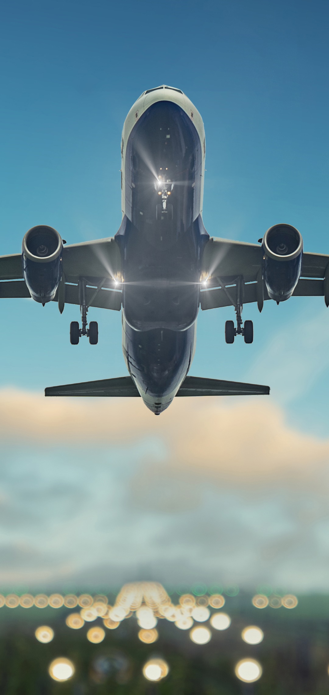 Vehicles Aircraft, Passenger Plane, Sky, Depth Of Field, 1080x2280, Phone HD Wallpaper