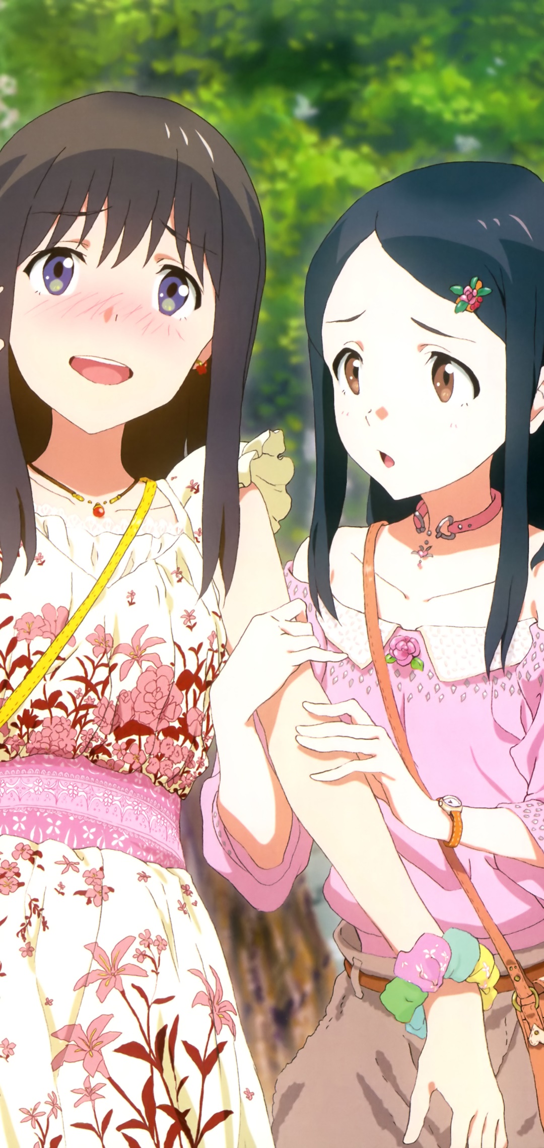 Anime Wake Up, Girls! Shichi-nin no Idol, Mayu Shimada, Megumi Yoshikawa, 1080x2280, Phone HD Wallpaper