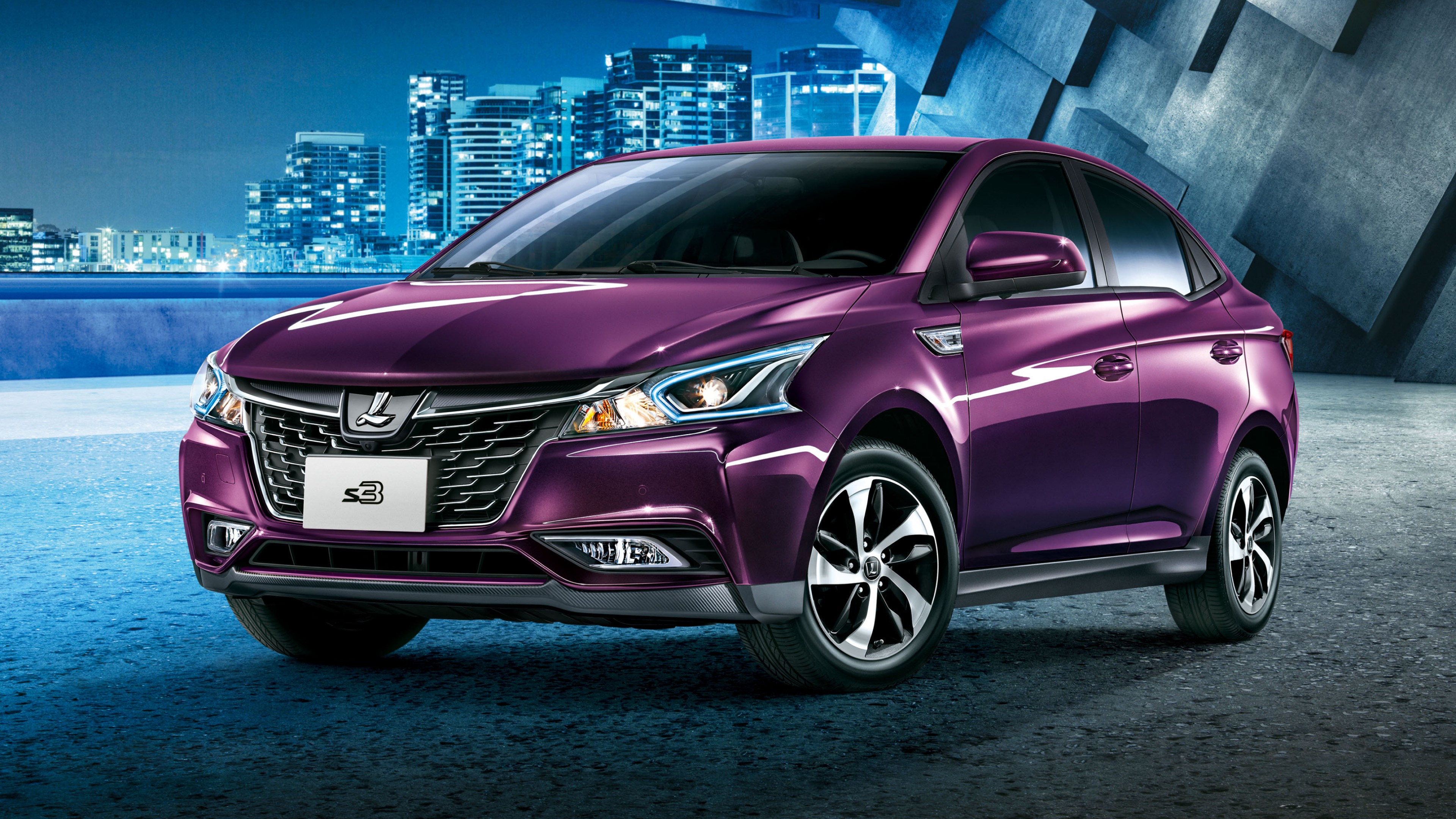 Luxgen S3, sedan, purple, HD Wallpaper