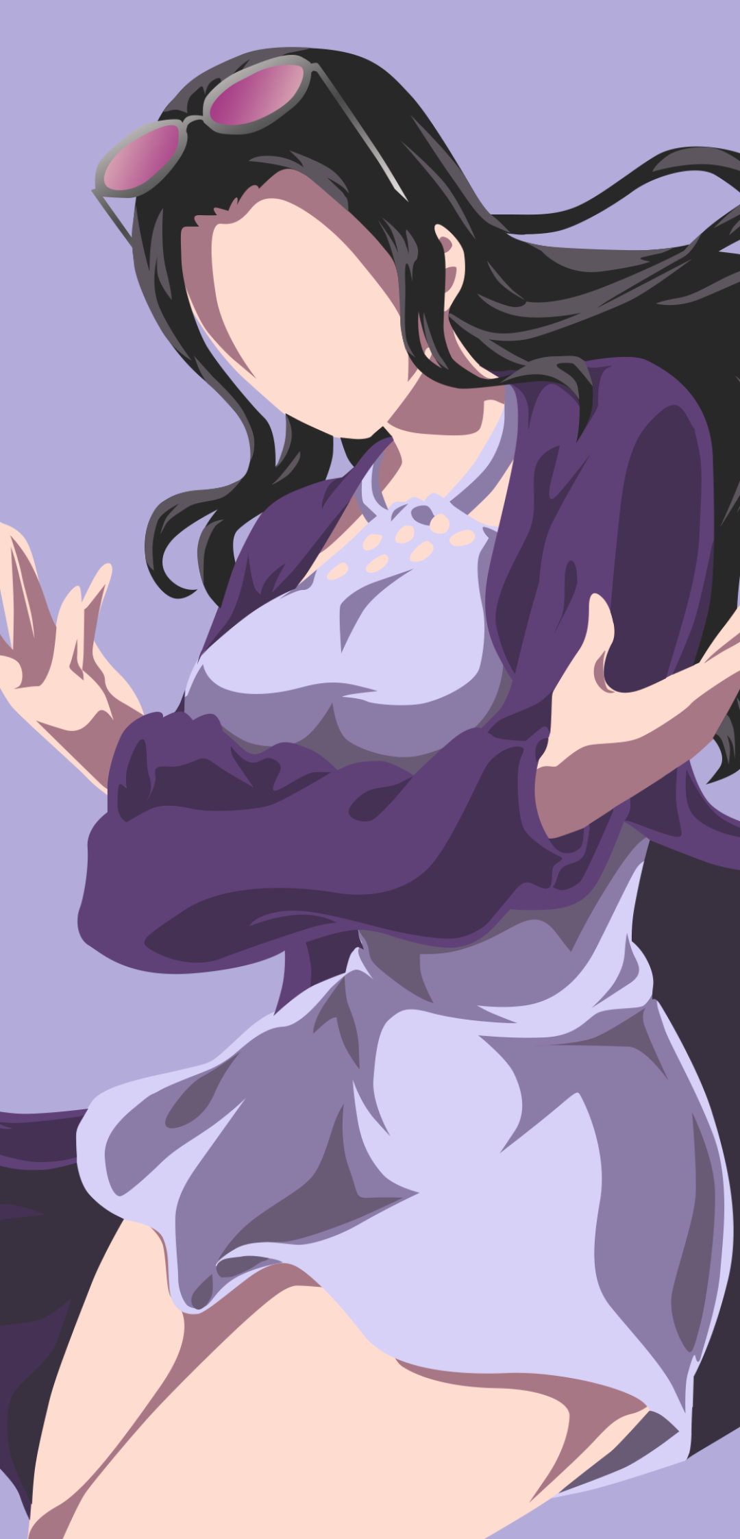 Anime One Piece, Minimalist, Nico Robin, 1080x2246, Phone HD Wallpaper