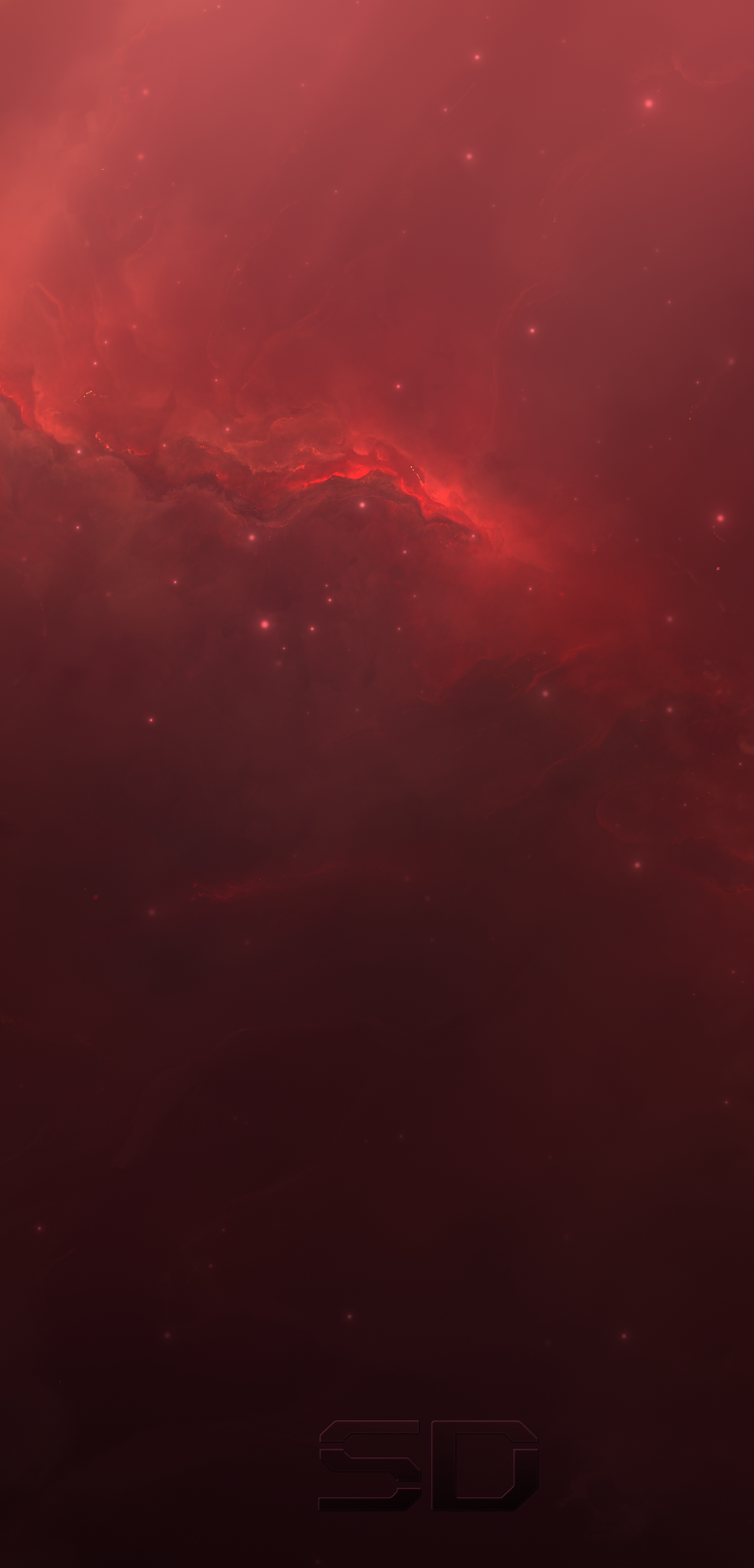 Sci Fi Nebula, Space, Stars, Red, 1080x2246, Phone HD Wallpaper