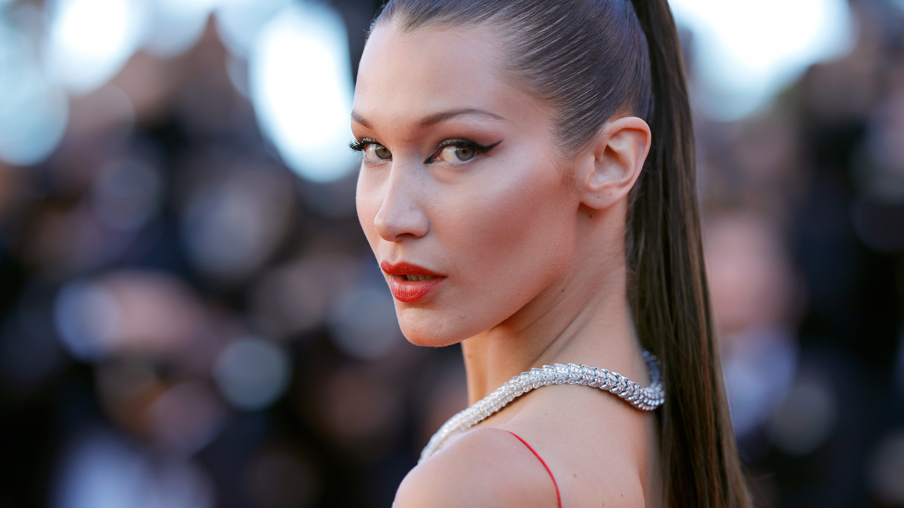 Bella Hadid, Cannes Film Festival 2016, red carpet, Most popular celebs, actress, model, HD Wallpaper
