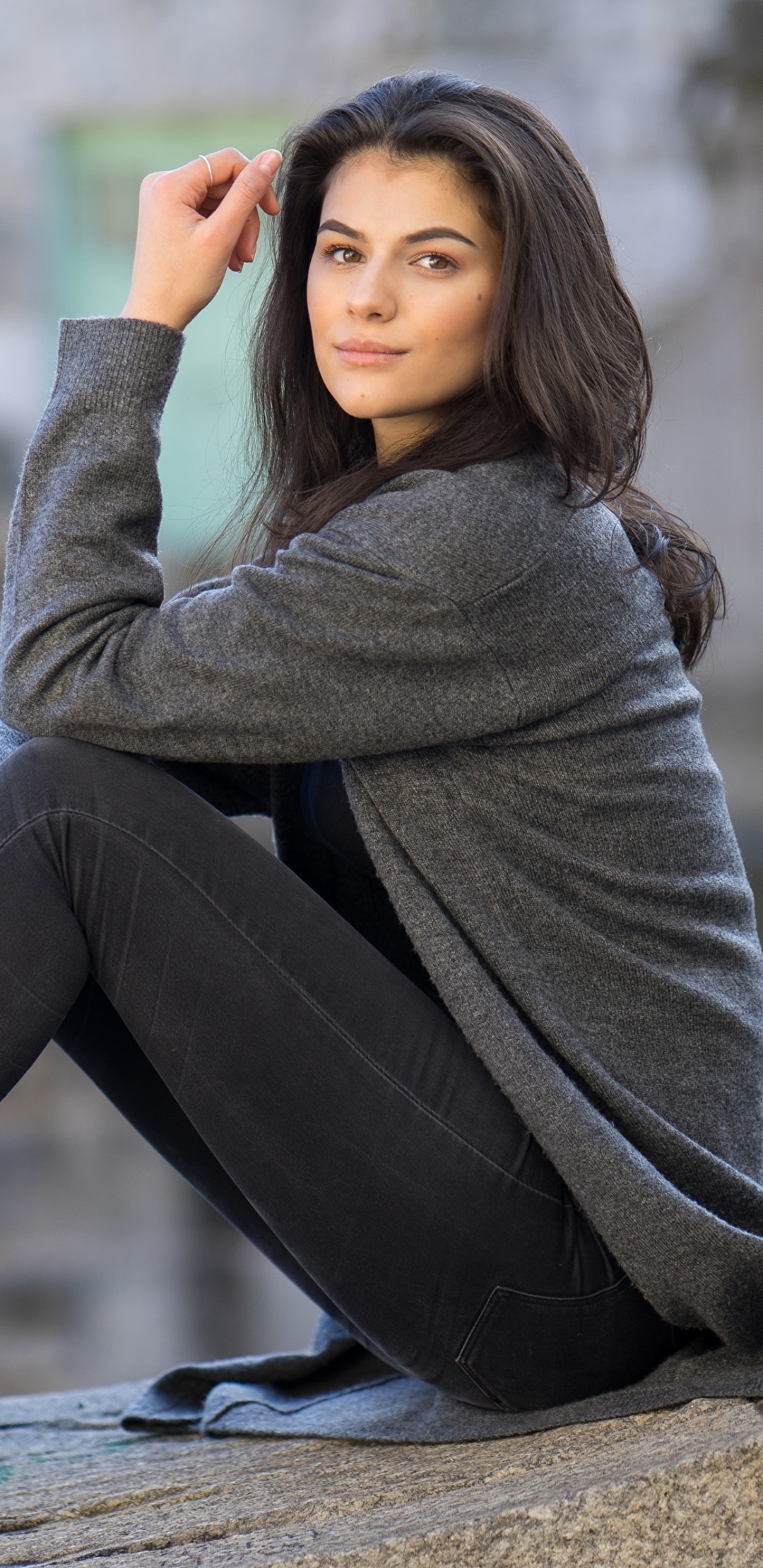 Women Model, Black Hair, 1080x2220, Phone HD Wallpaper