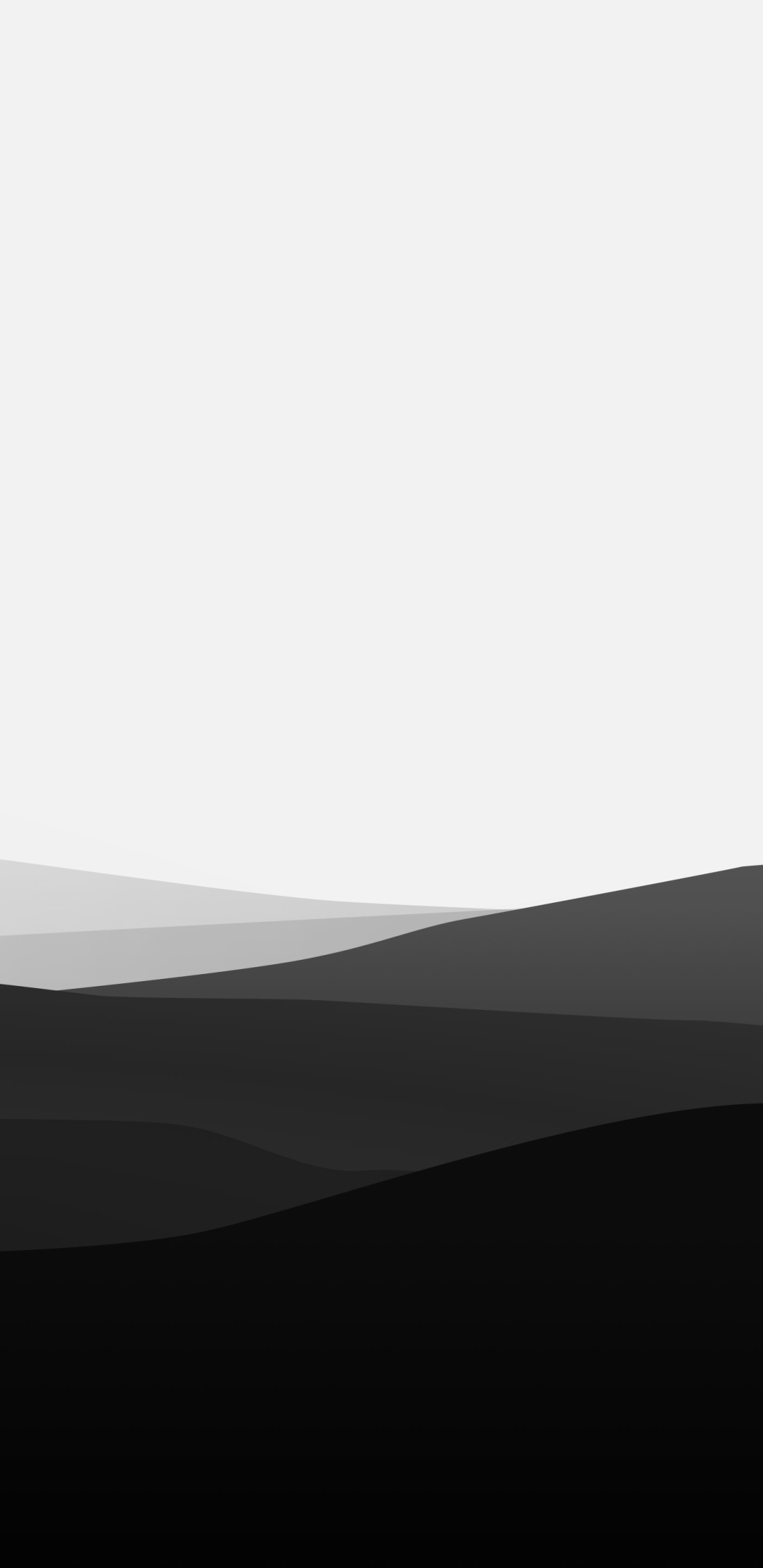 Artistic Minimalist, Mountain, Black and White, 1080x2220, Phone HD Wallpaper