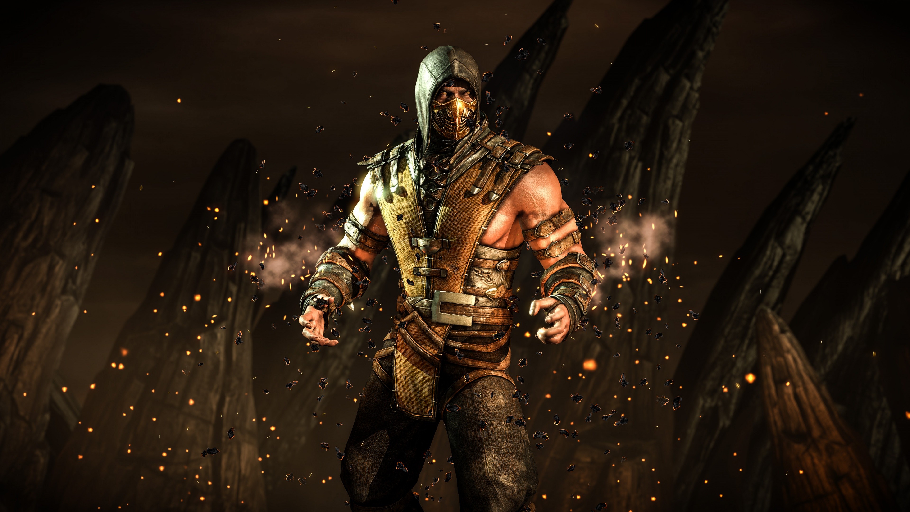 MORTAL KOMBAT X, scorpion, fighting, PS4, Xbox One, HD Wallpaper