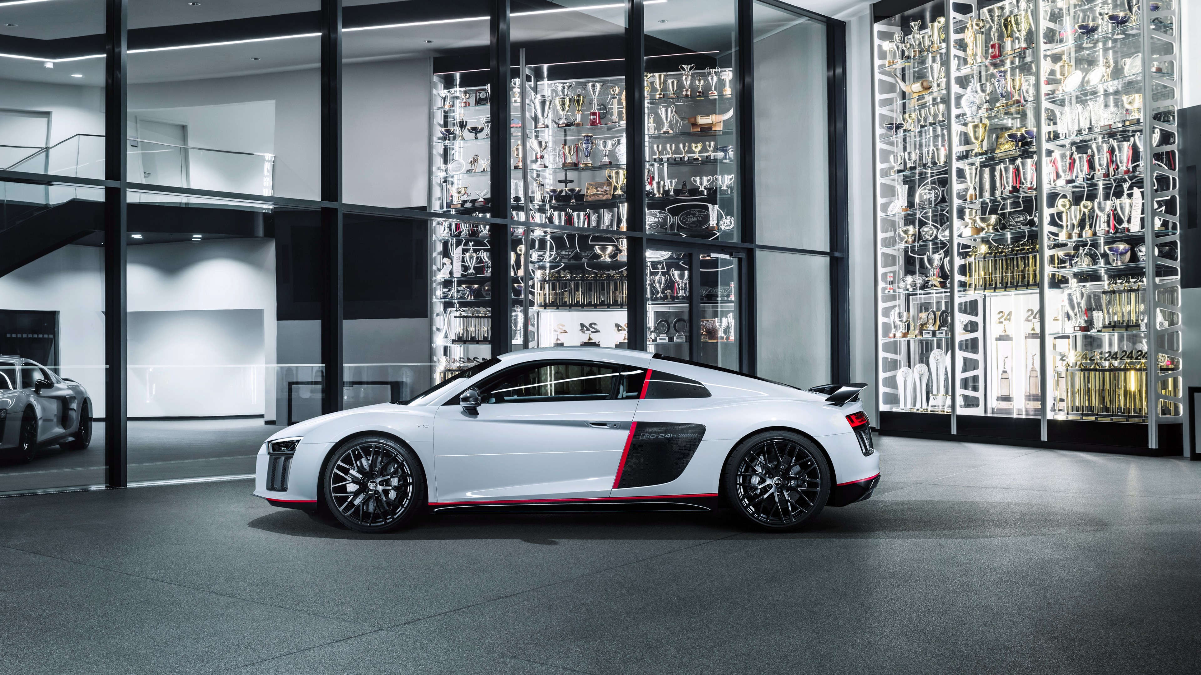 Audi R8 V10 Plus selection 24h, supercar, electric cars, white, HD Wallpaper