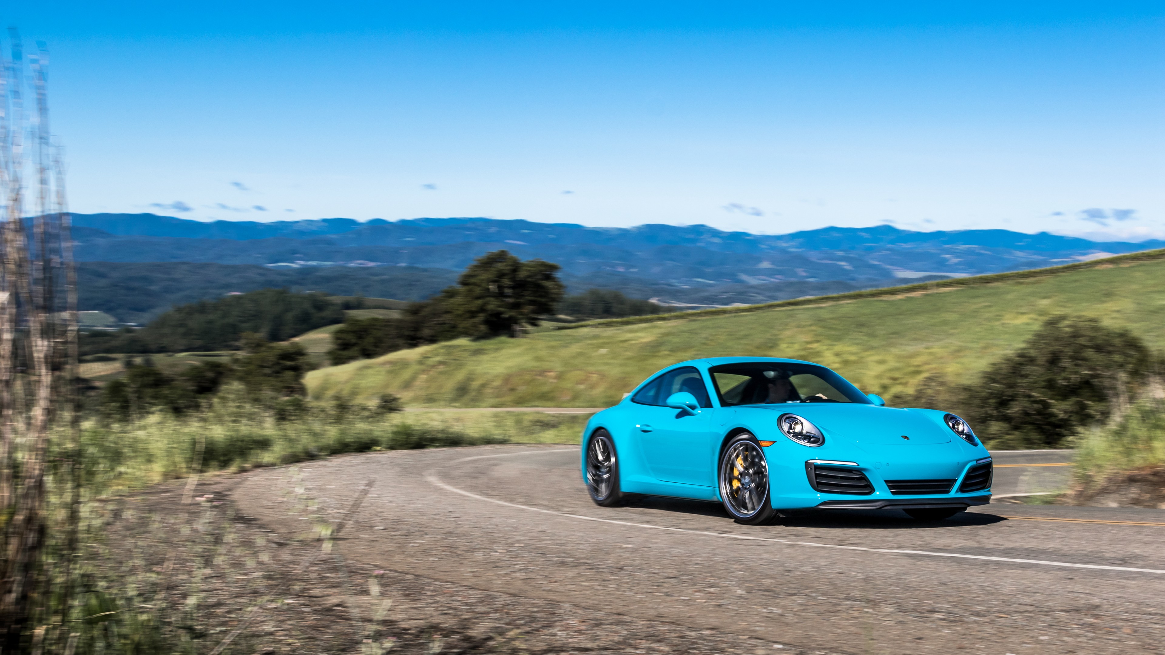 Porsche 911 Carrera 4S Coupe, blue, HD Wallpaper