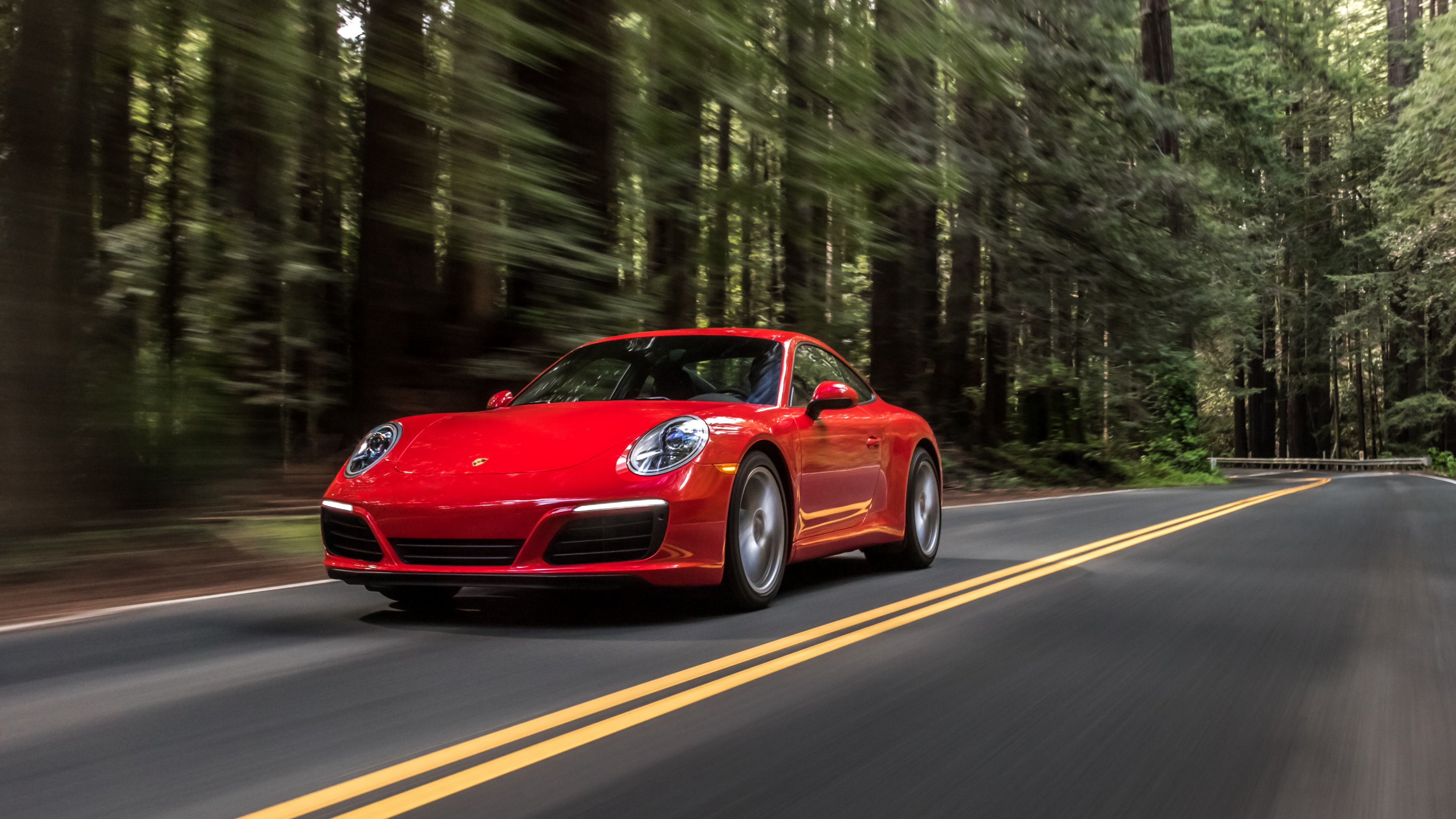 Porsche 911 Carrera 4S Coupe, red, HD Wallpaper