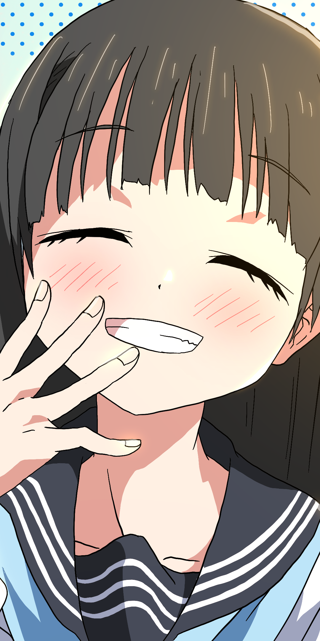 Anime Akebis Sailor Uniform, Komichi Akebi, 1080x2160, Phone HD Wallpaper