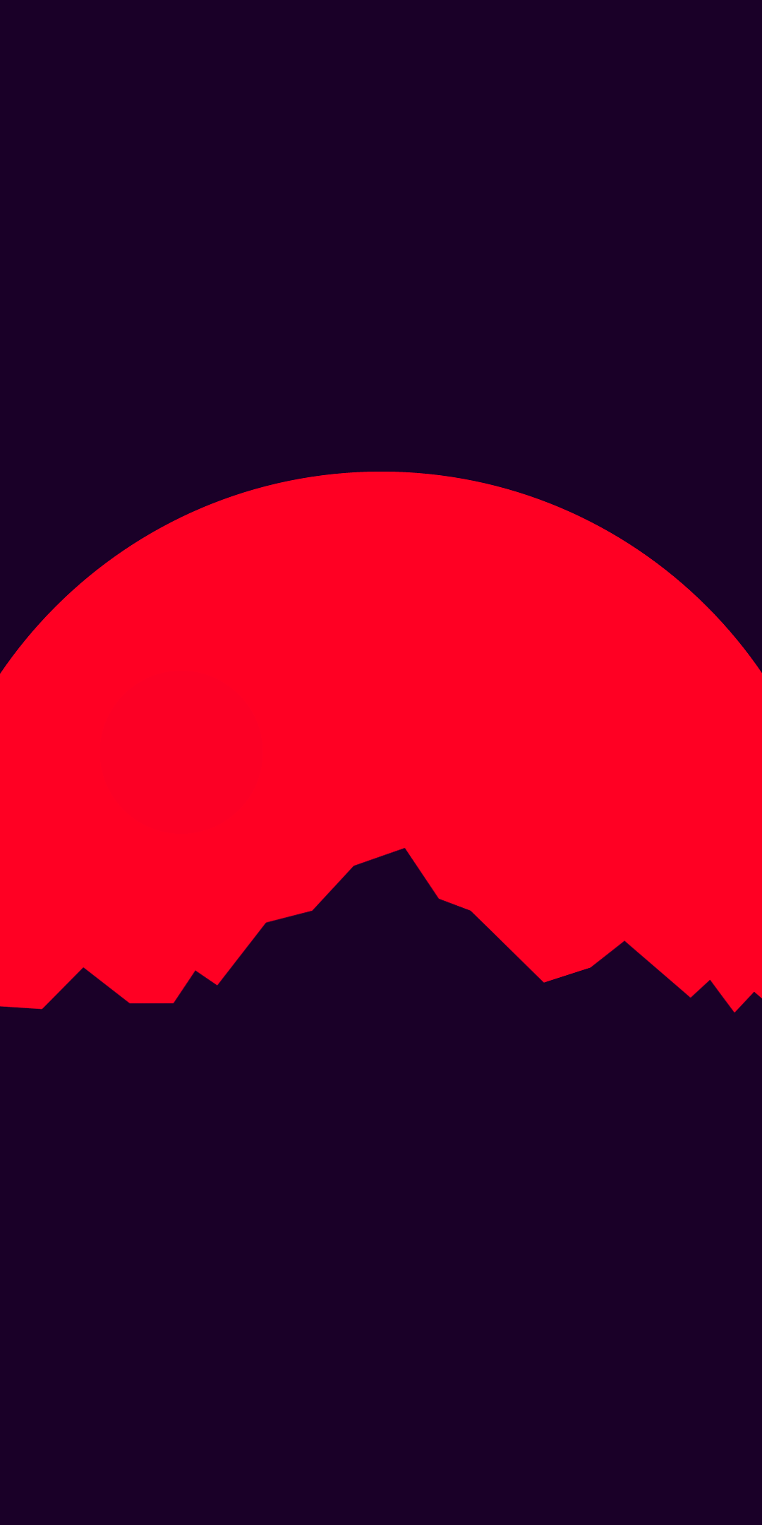 Artistic Minimalist, Red, Mountain, 1080x2160, Phone HD Wallpaper