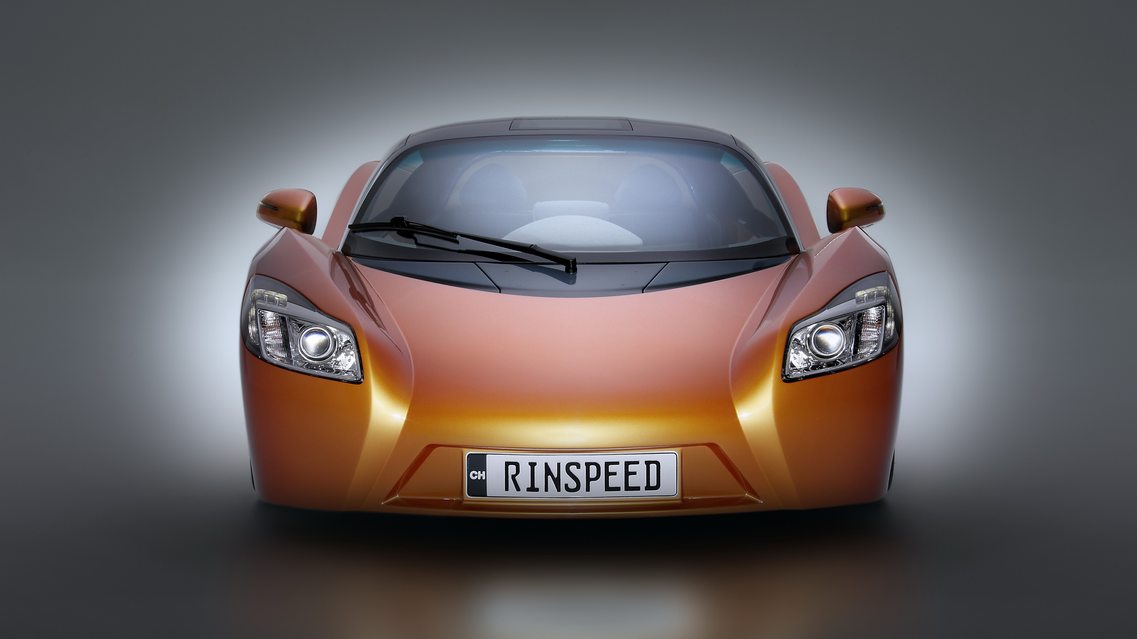 Rinspeed iChange, supercar, yellow, HD Wallpaper
