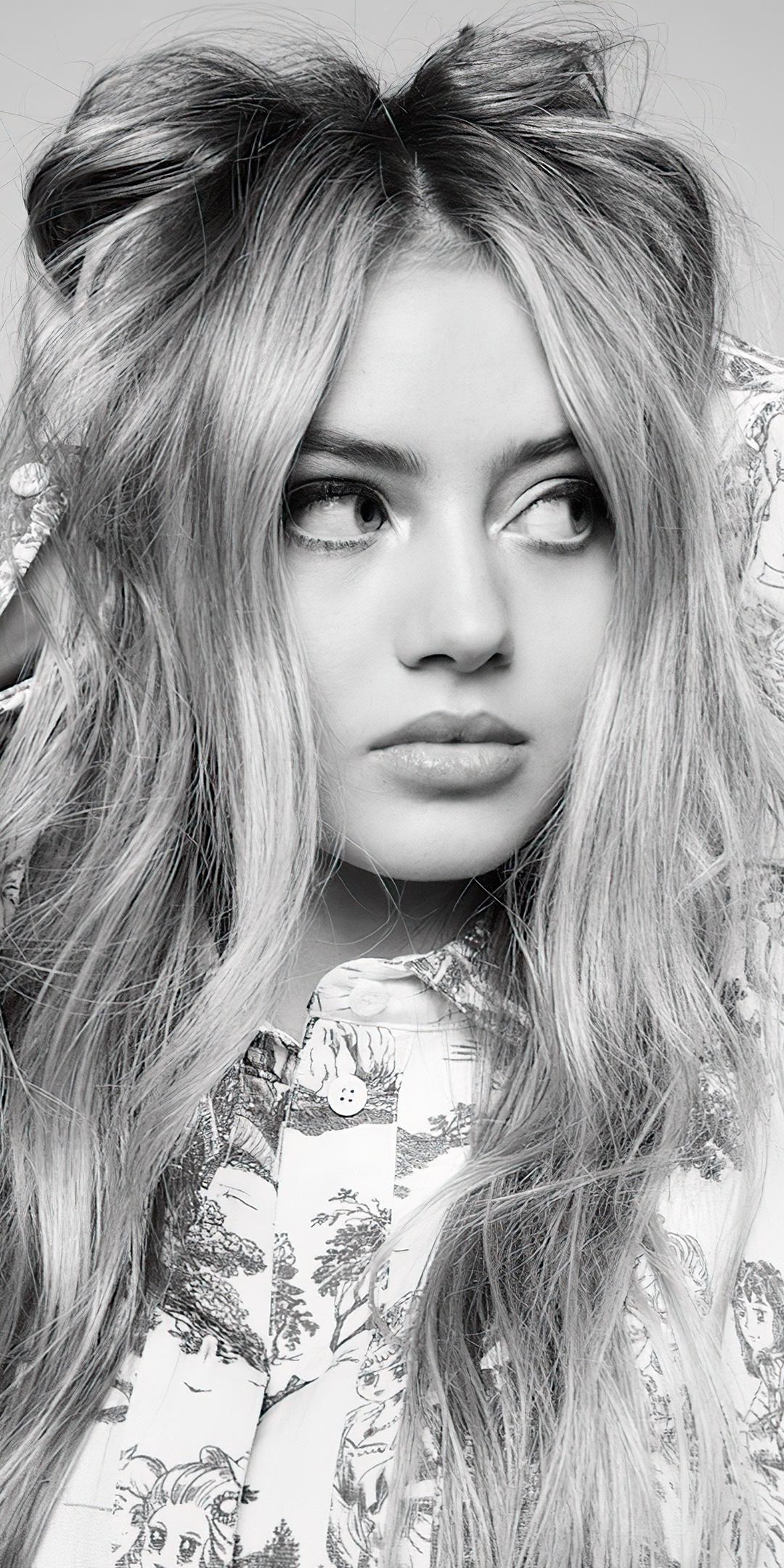 Women Model, Black and White, 1080x2160, Phone HD Wallpaper