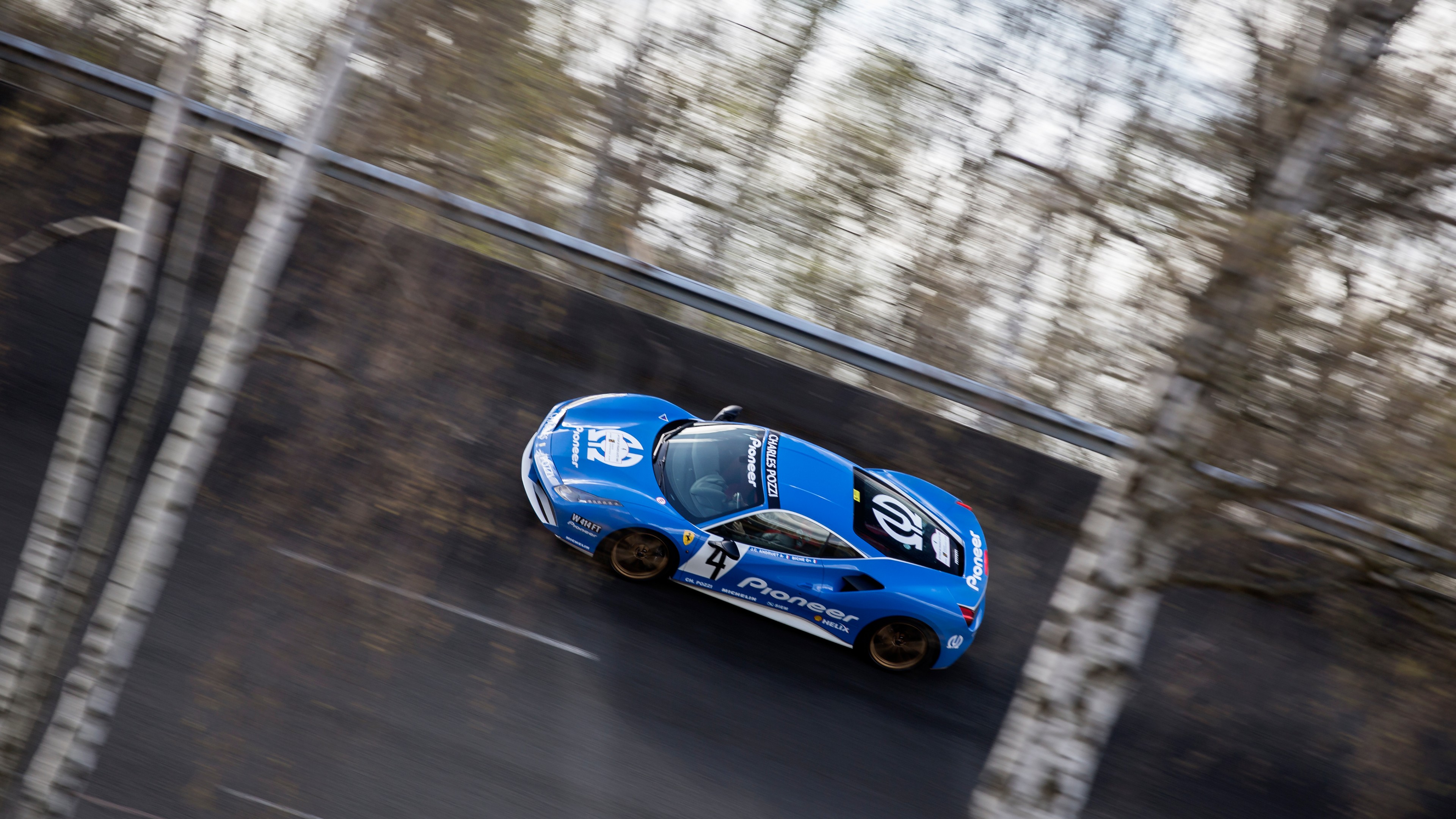 Ferrari 488 GTB Tailor Made Hommage to the 308 Gr4, blue, Eiffel Tower, Paris, HD Wallpaper