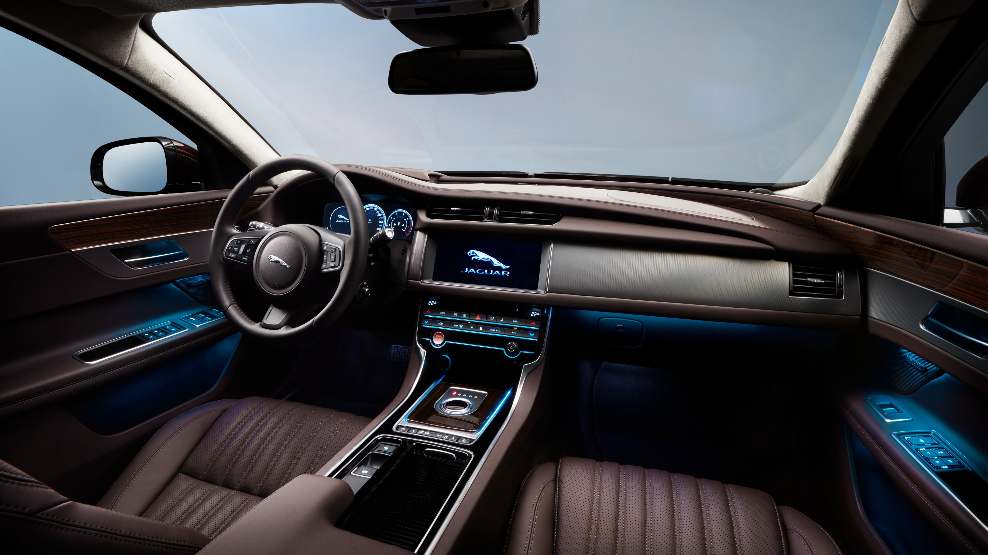 Jaguar XFL, Beijing Motor Show 2016, Auto China 2016, business sedan, interior, HD Wallpaper