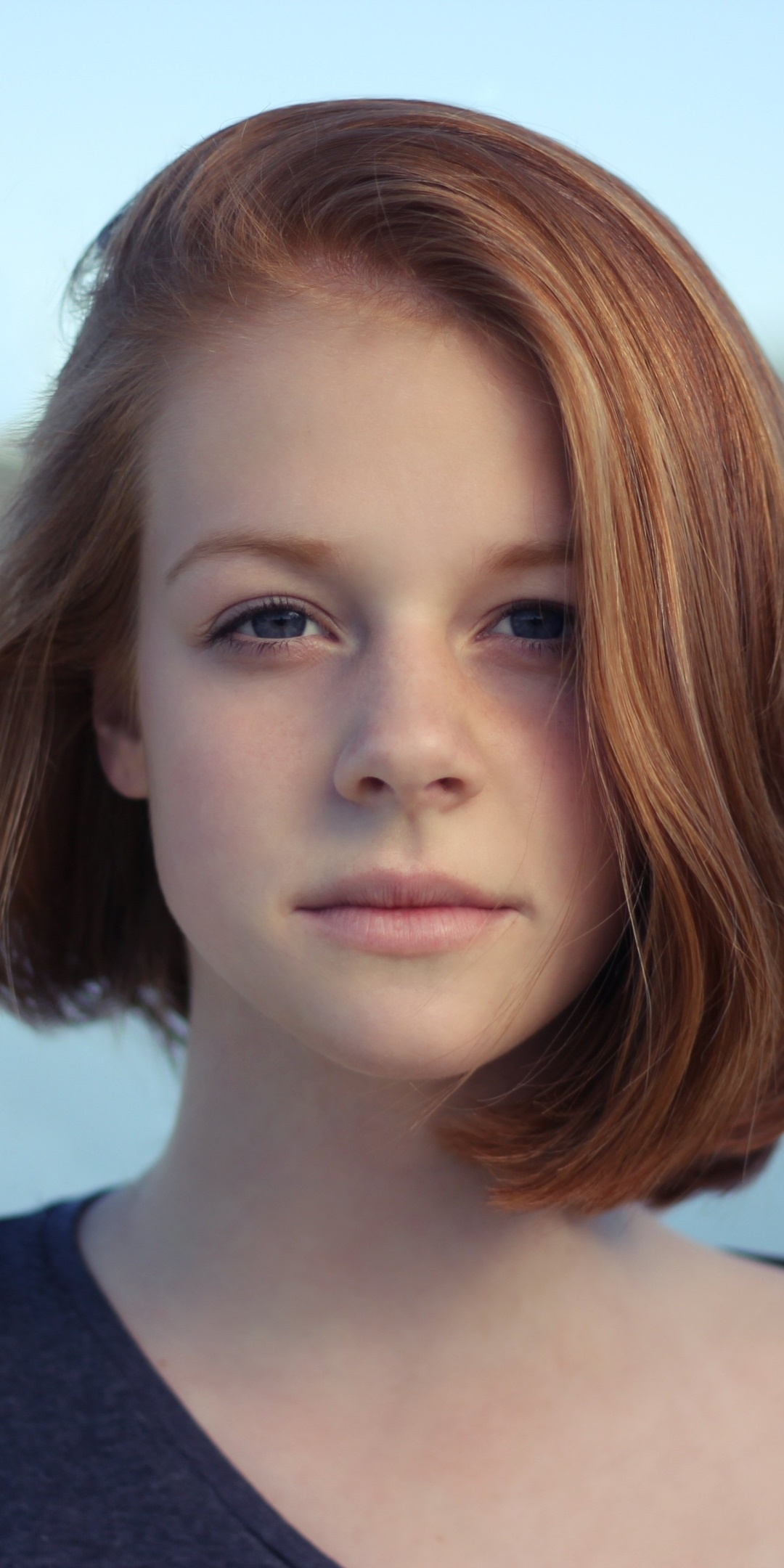 Women Model, Redhead, Short Hair, Face, 1080x2160, Phone HD Wallpaper