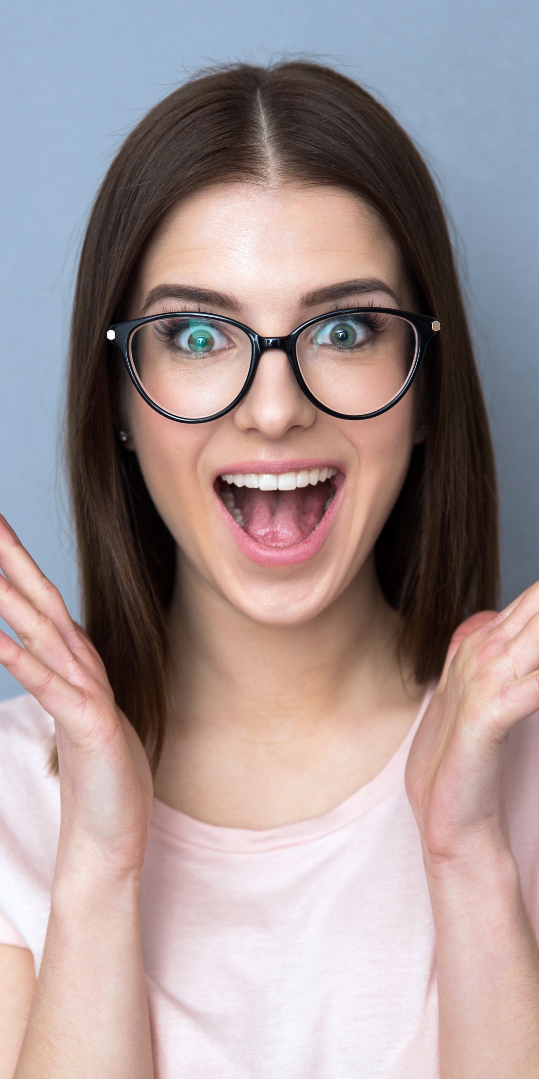 Women Model, Glasses, Brunette, 1080x2160, Phone HD Wallpaper