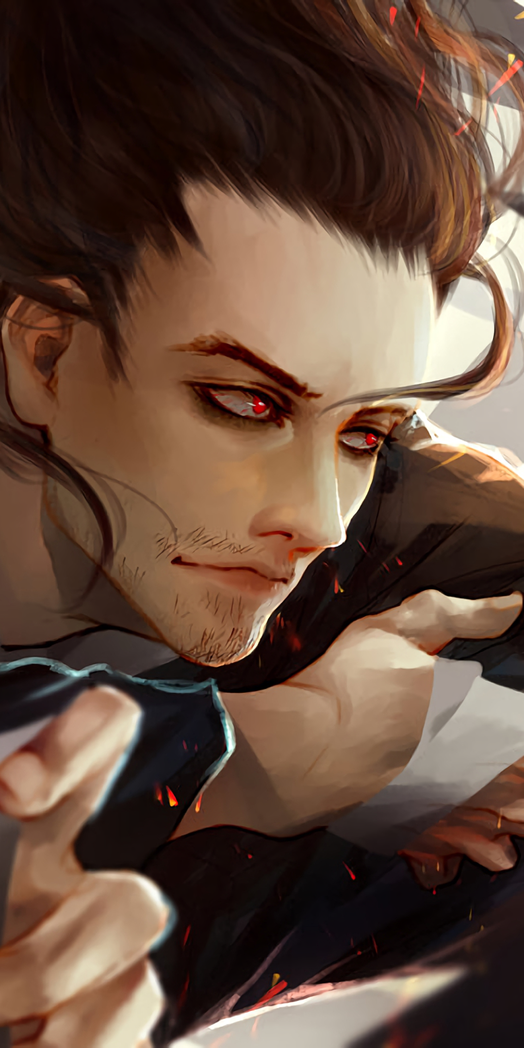 Anime My Hero Academia, Red Eyes, Shouta Aizawa, Brown Hair, 1080x2160, Phone HD Wallpaper