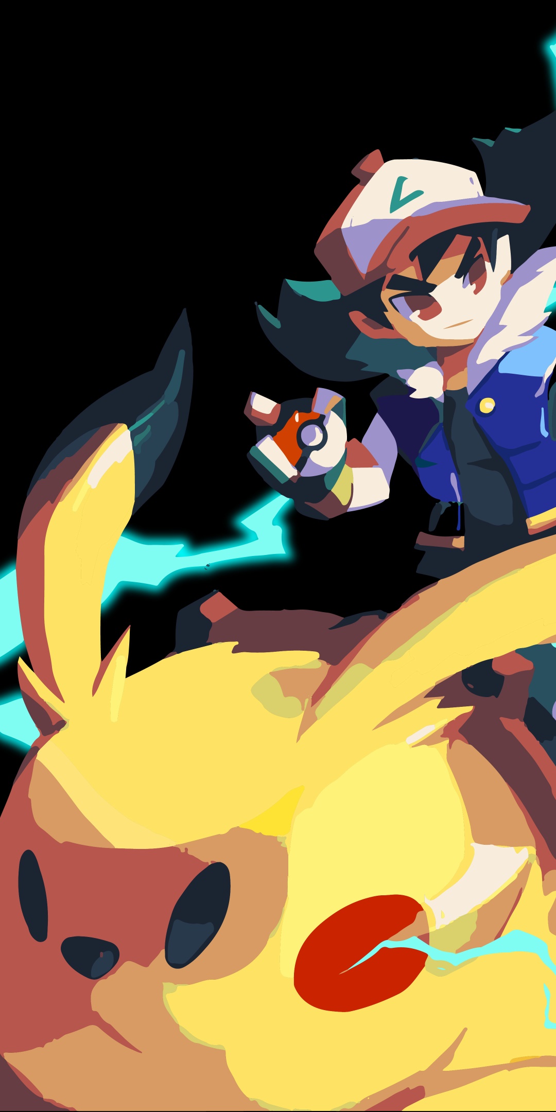 Anime Pokémon, Ash Ketchum, Pikachu, 1080x2160, Phone HD Wallpaper